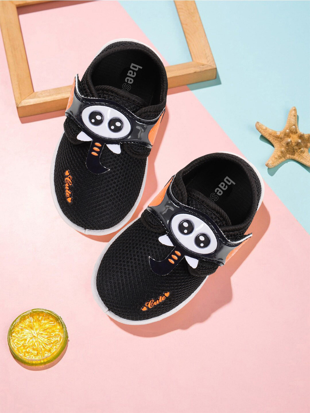 

BAESD Boys Textured Lightweight Musical Slip-On Sneakers, Black