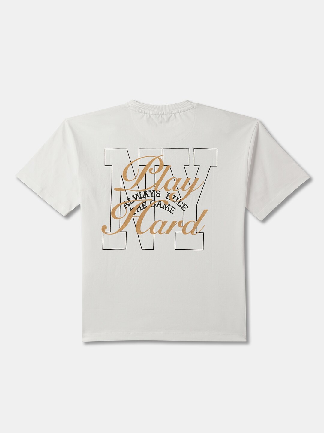 

R&B Boys Typography Printed Cotton T-Shirt, White