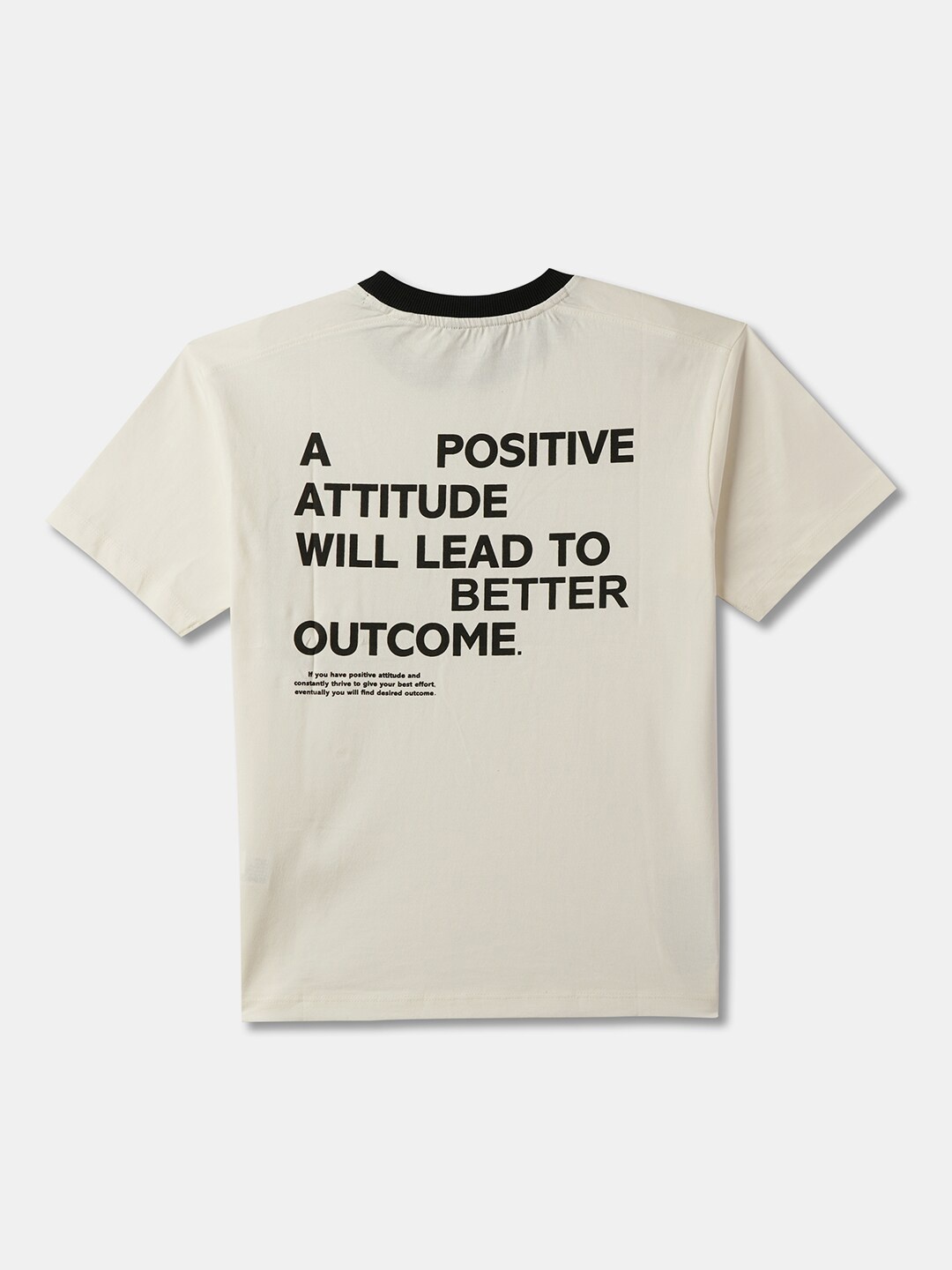 

R&B Boys Typography Printed Cotton T-Shirt, Off white