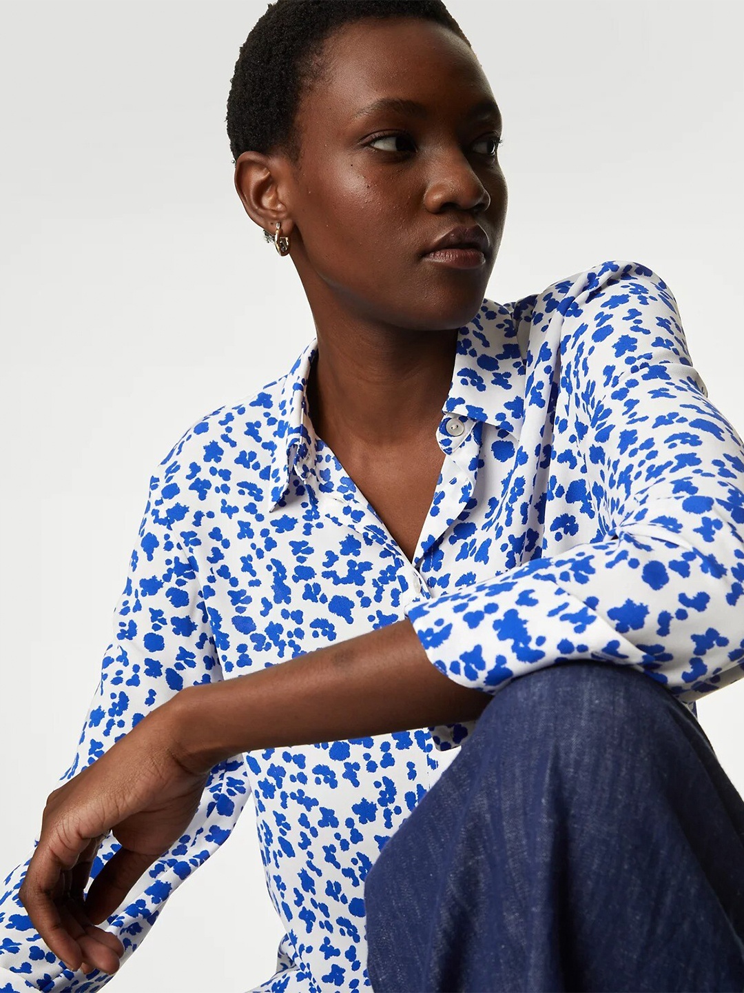 

Marks & Spencer Abstract Printed Casual Shirt, Blue