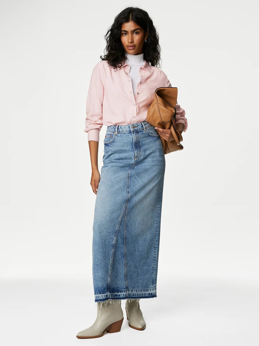 

Marks & Spencer Spread Collar Casual Shirt, Pink
