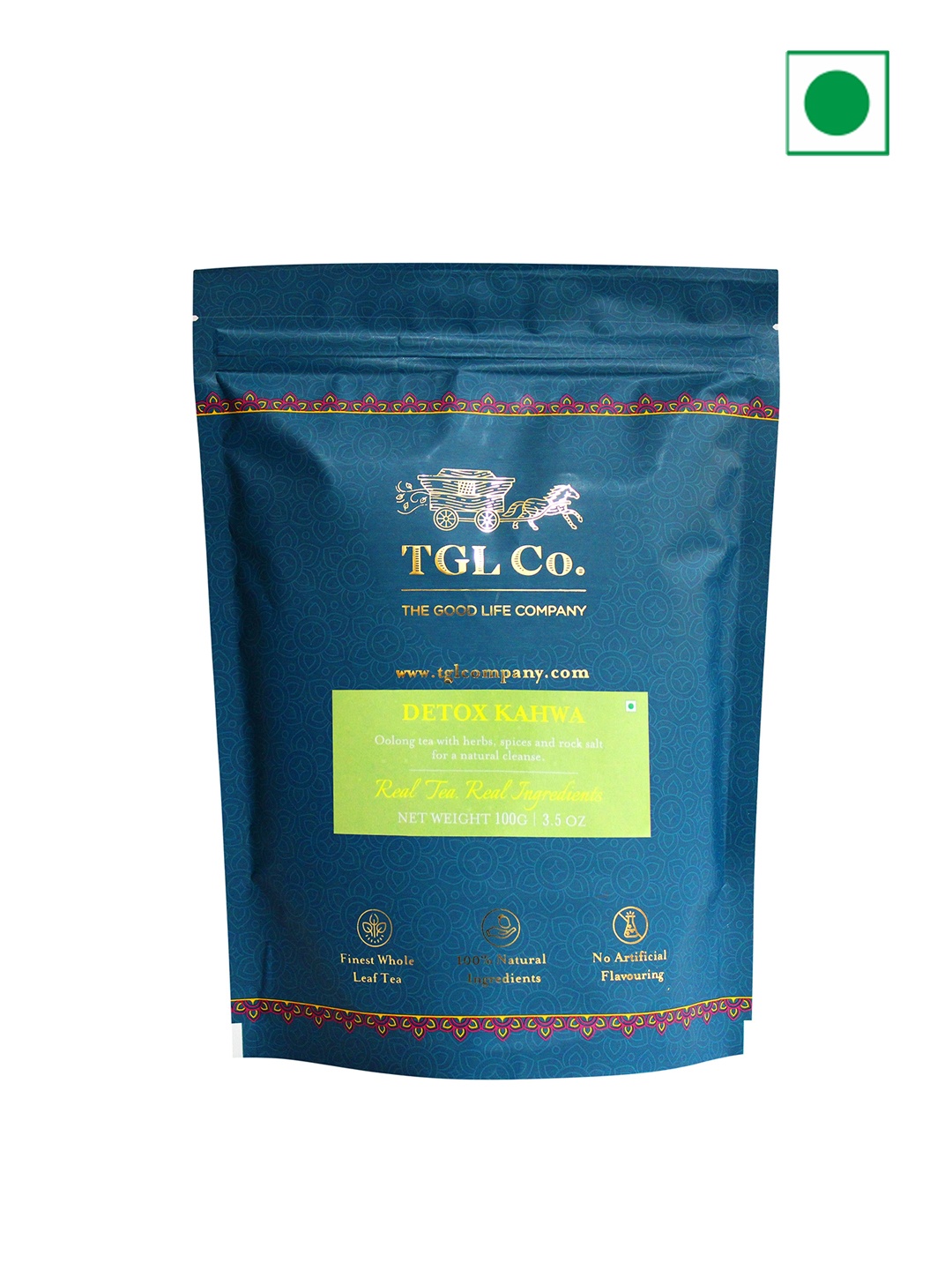 

TGL Co. Detox Kahwa Oolong Tea Loose Leaf Tea -100 gm, Blue