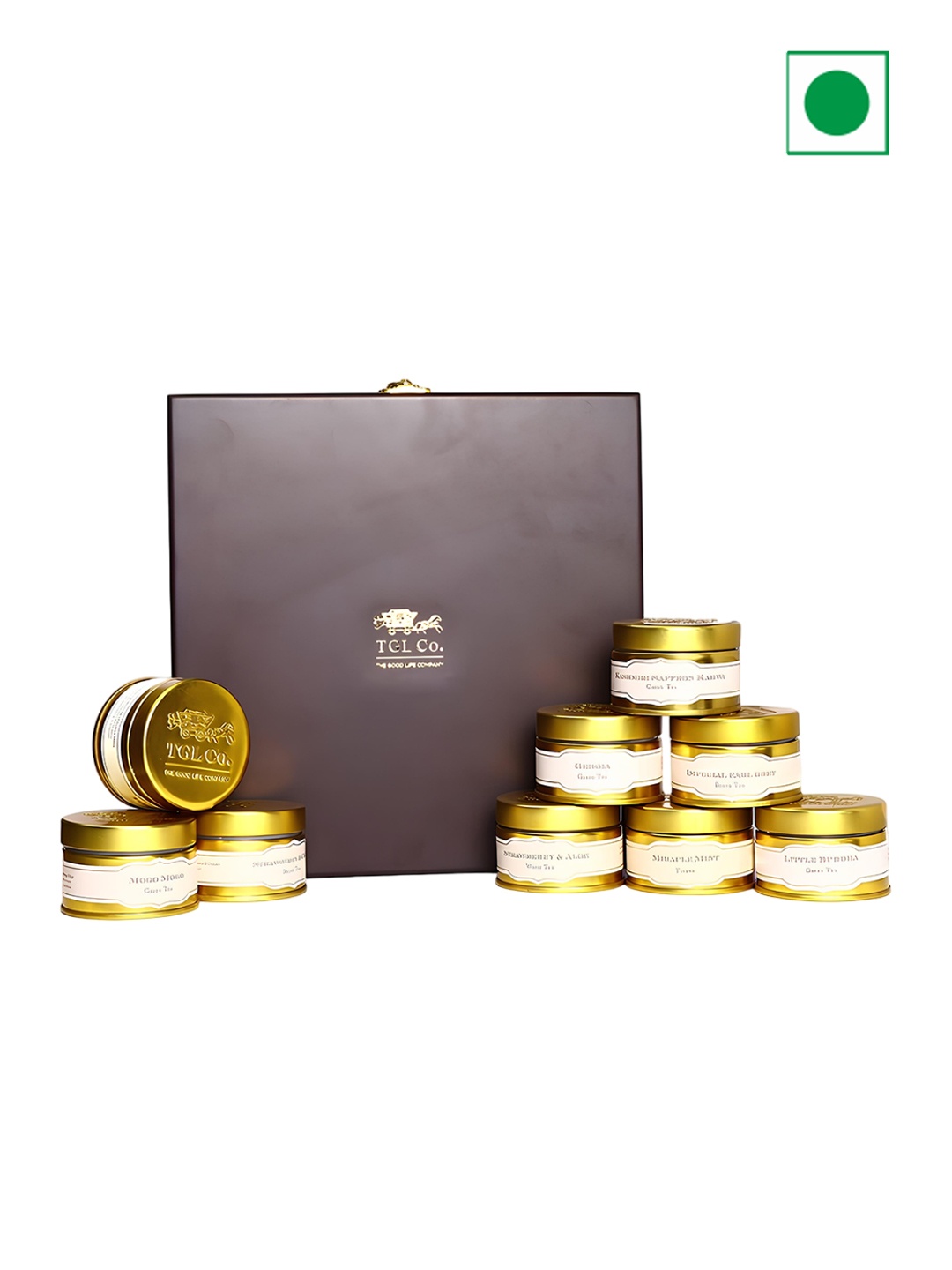 

TGL Co. Pack Of 9 Contemporary Classic Tea Gift Box- 500 gm, Gold