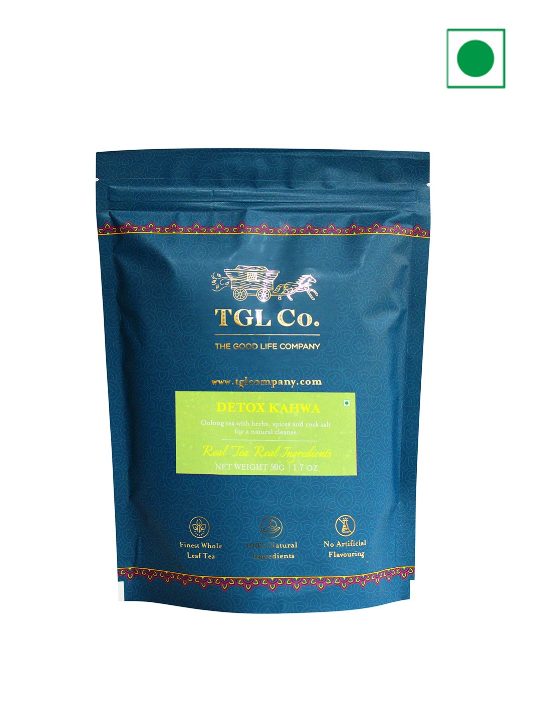 

TGL Co. Detox Kahwa Oolong Tea-50 g, Green