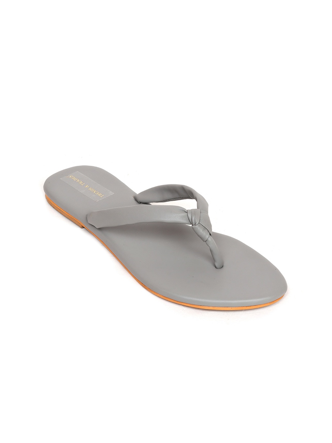 

TRENDS & TRADES Open Toe Flats, Grey