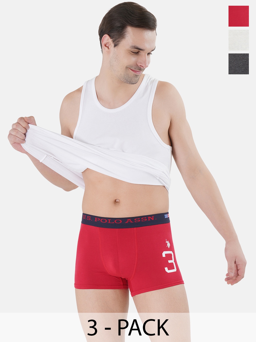 

U.S. Polo Assn. Pack of 3 Trunks 21275908-1-15823112-1, Red
