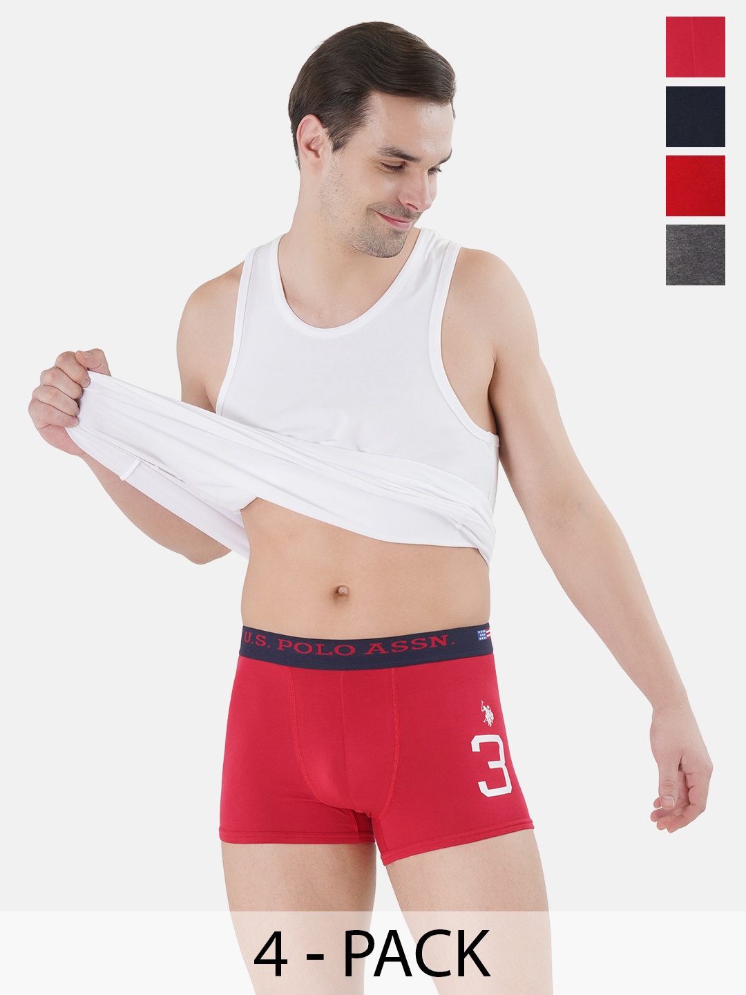 

U.S. Polo Assn. Pack of 4 Trunks 21275920-1-15823112-1, Red
