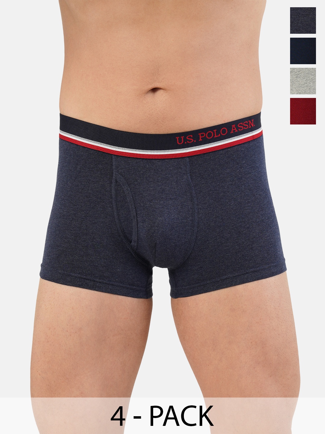 

U.S. Polo Assn. Pack of 4 Trunks 15823114-1-15823116-1, Grey melange