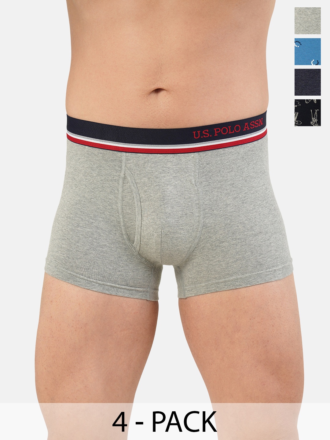 

U.S. Polo Assn. Pack of 4 Trunks 15823114-1-15823128-1, Blue