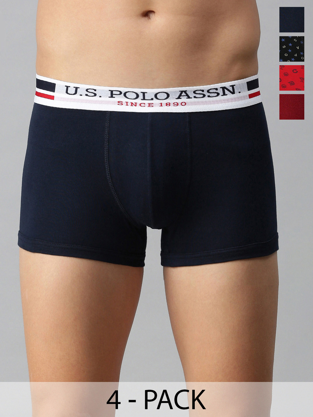 

U.S. Polo Assn. Pack of 4 Trunks 15823116-1-15823118-1, Red