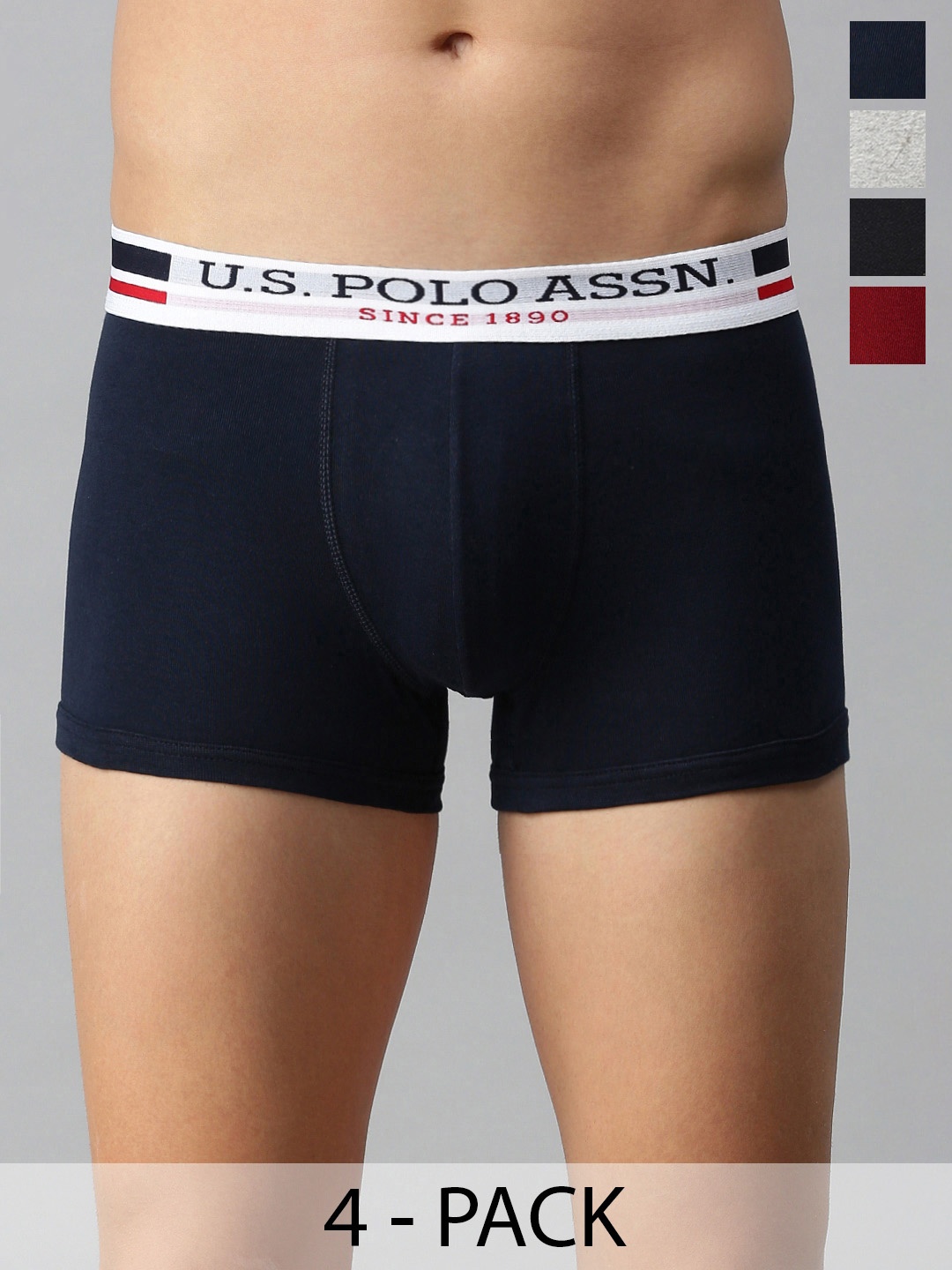 

U.S. Polo Assn. Pack of 4 Trunks 15823122-1-15823116-1, Grey melange