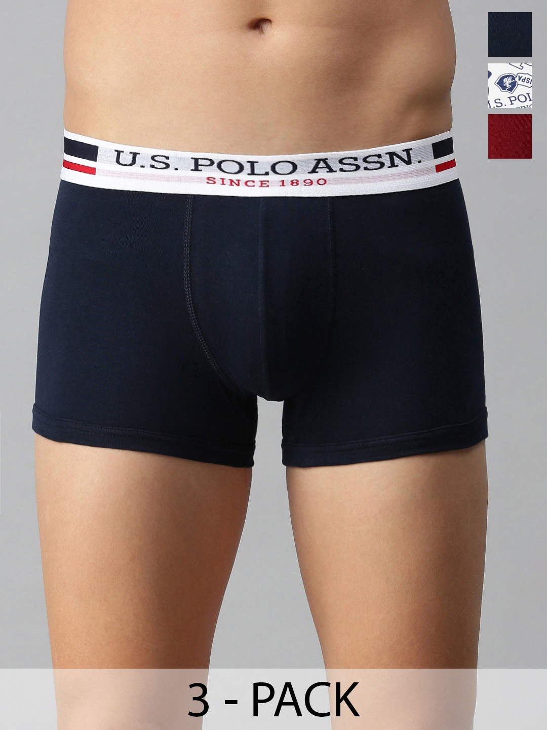 

U.S. Polo Assn. Pack of 3 Trunks 20416334-1-15823116-1, Navy blue