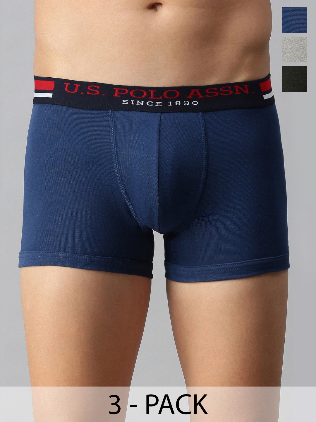 

U.S. Polo Assn. Pack of 3 Trunks 20649930-1-15823120-1, Navy blue