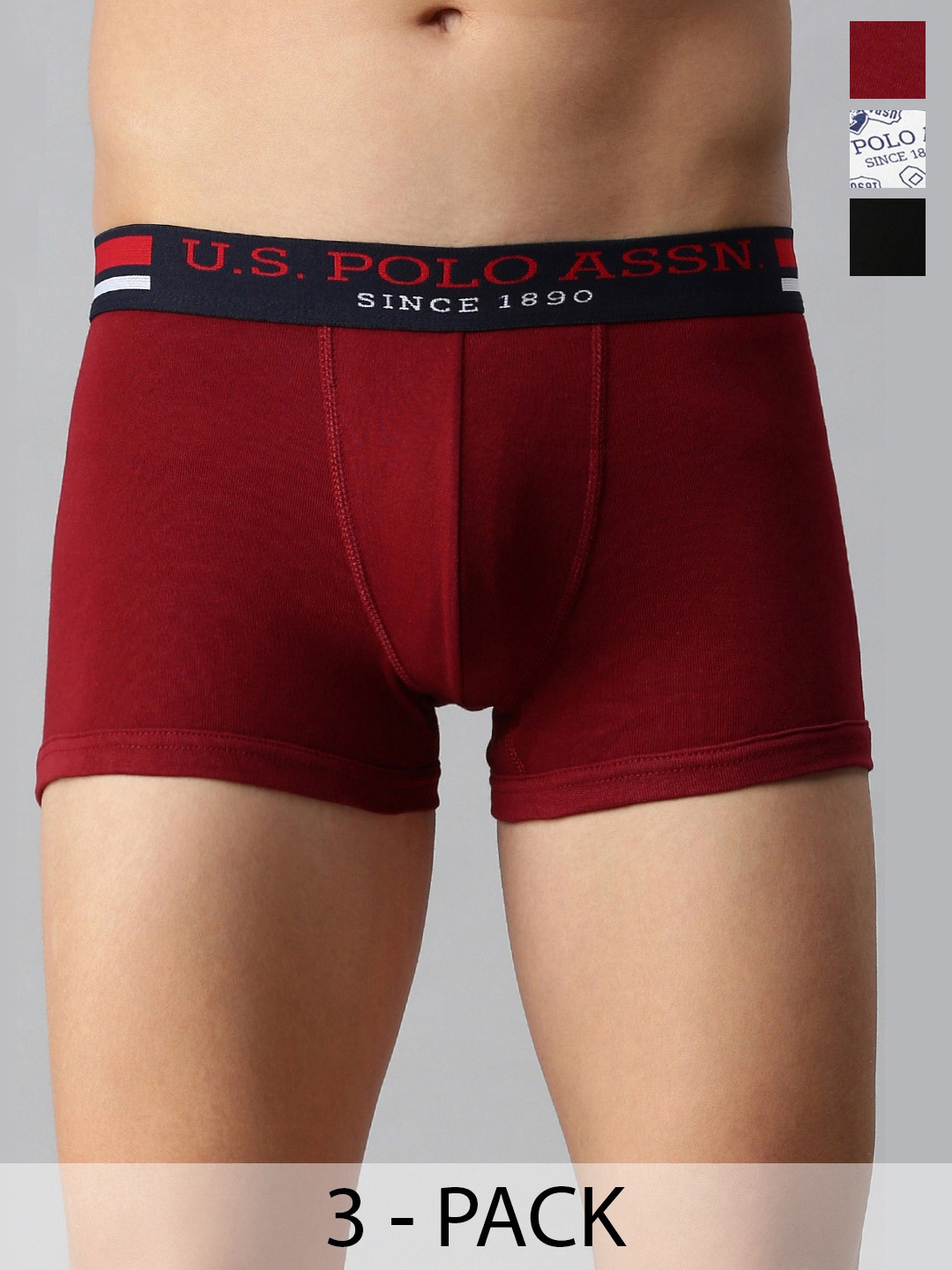 

U.S. Polo Assn. Pack of 3 Trunks 15823124-1-20416334-1, Maroon