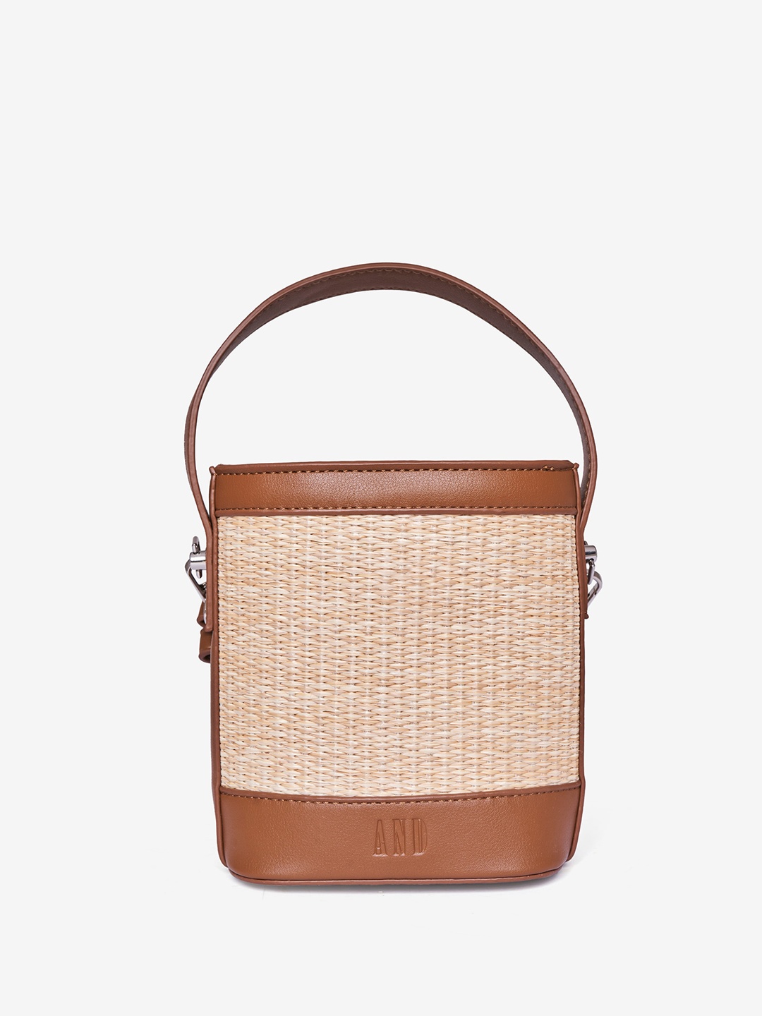 

AND Textured Structured Sling Bag, Tan