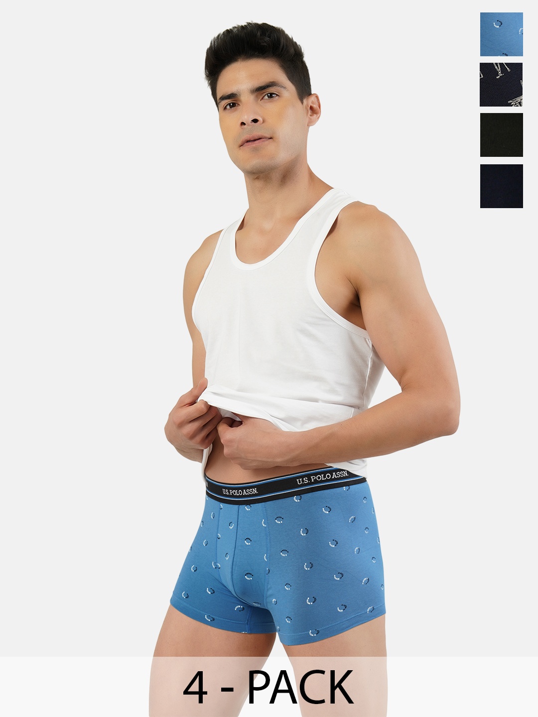 

U.S. Polo Assn. Pack of 4 Trunks 15823128-1-15823132-1, Blue