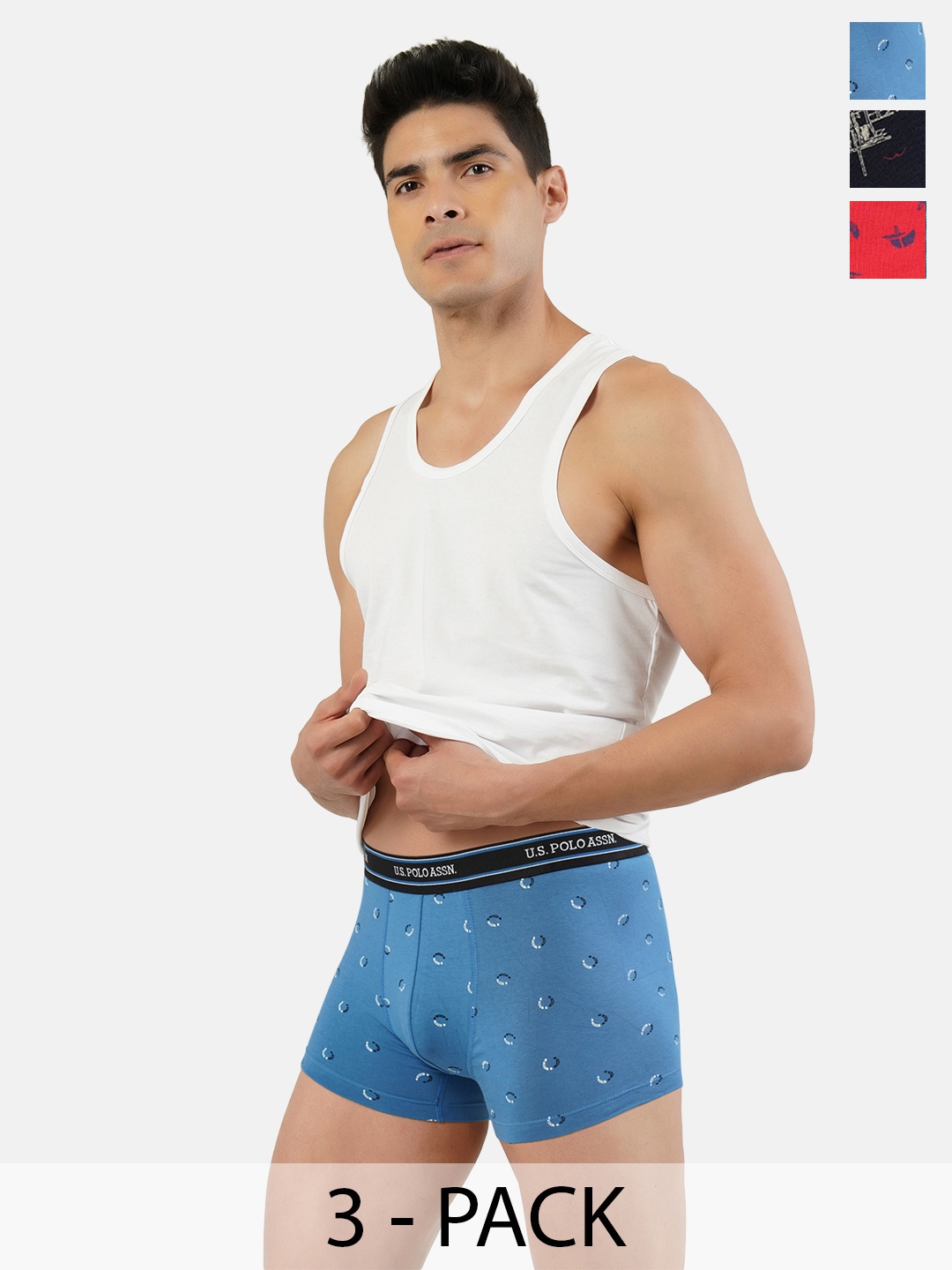 

U.S. Polo Assn. Pack of 3 Trunks 15823128-1-20416328-1, Blue