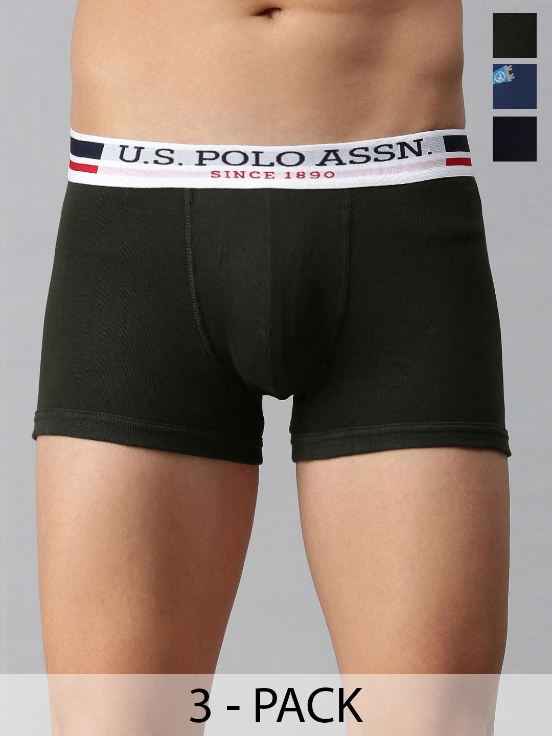 

U.S. Polo Assn. Pack of 3 Trunks 20416330-1-15823132-1, Black