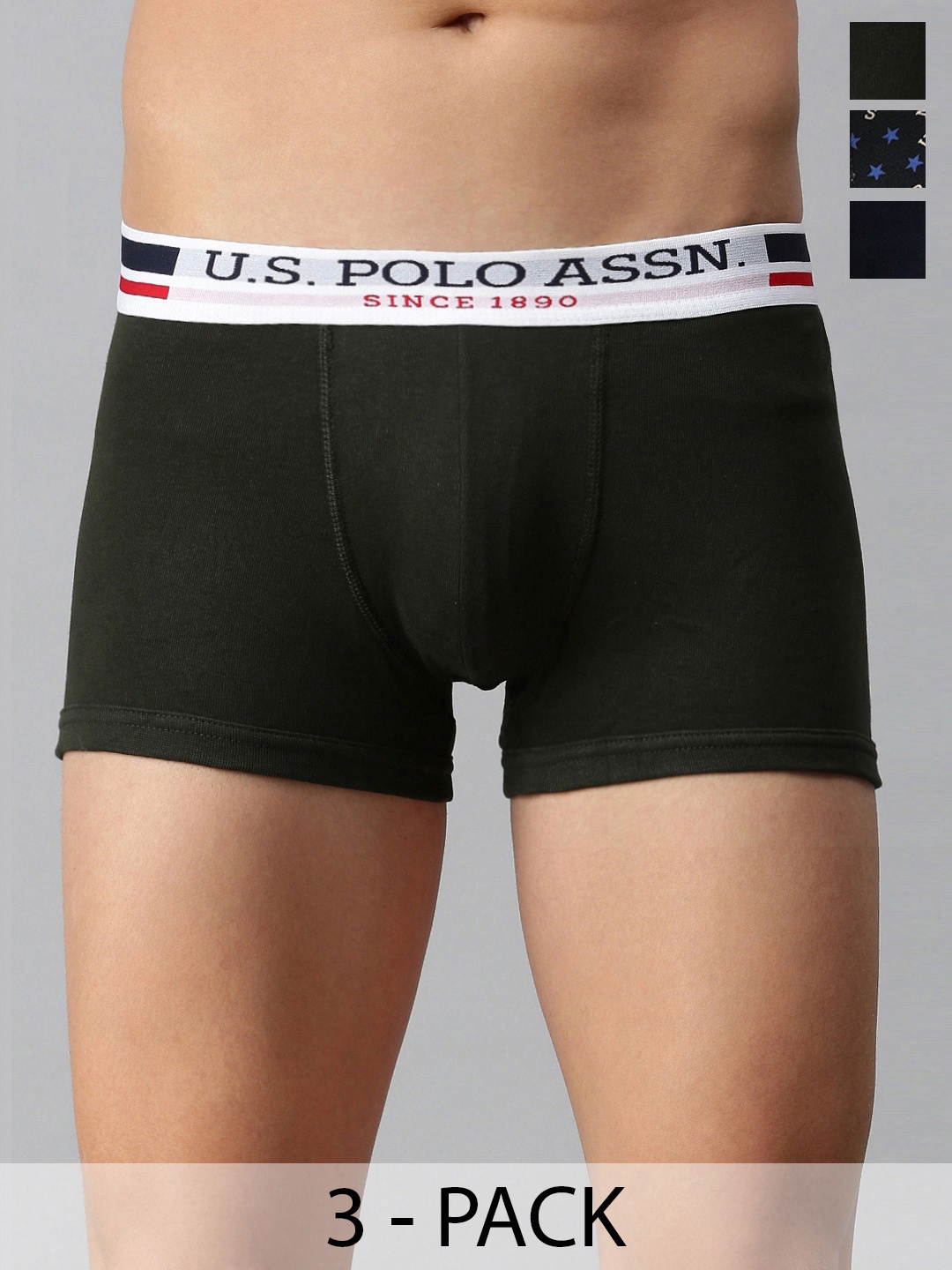 

U.S. Polo Assn. Pack of 3 Trunks 15823132-1-20416336-1, Black