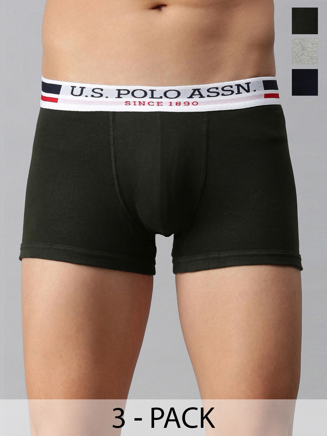 

U.S. Polo Assn. Pack of 3 Trunks 15823132-1-20649930-1, Black