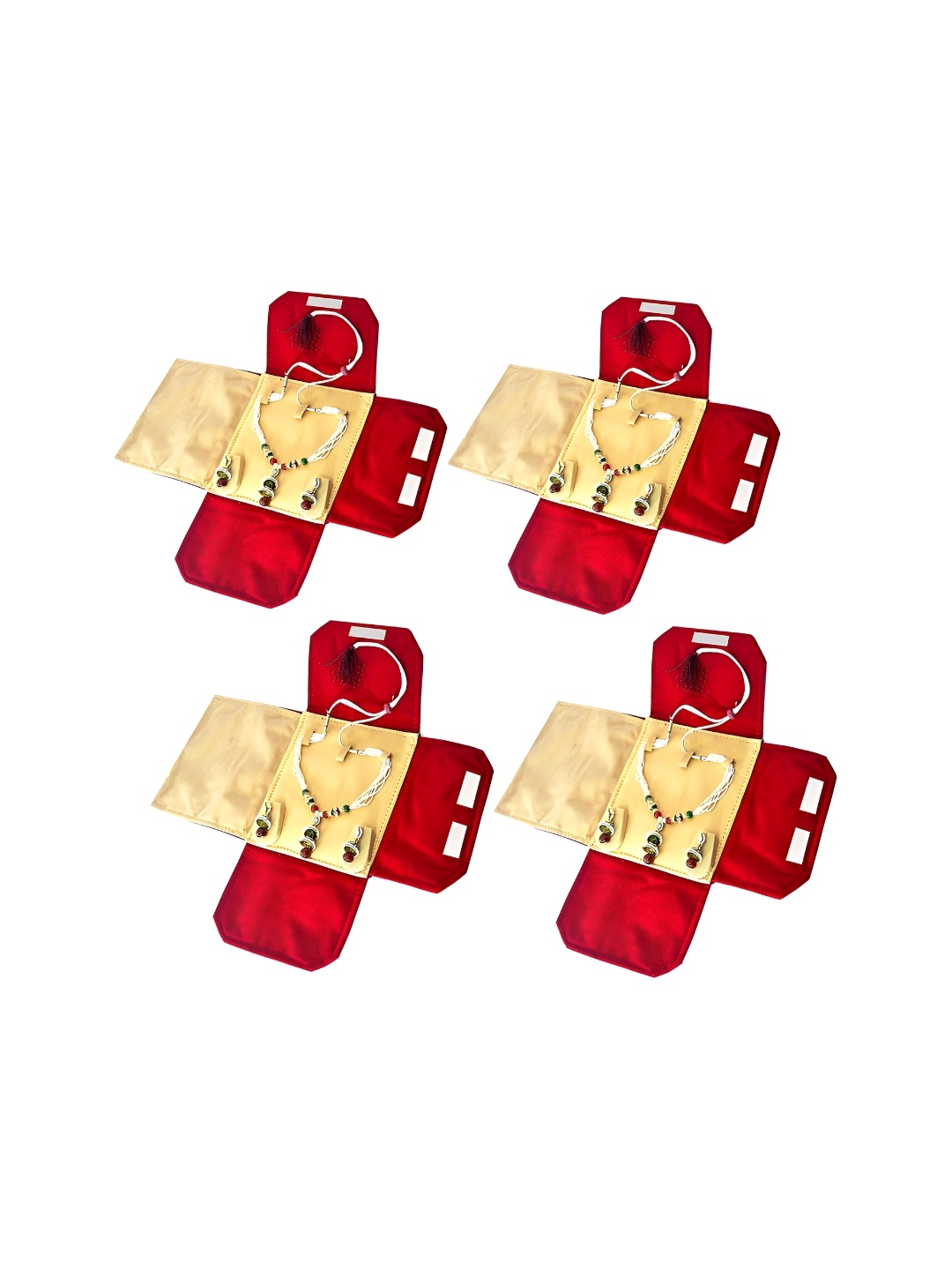 

atorakushon Maroon 4 Pieces Reusable Jewellery Organisers
