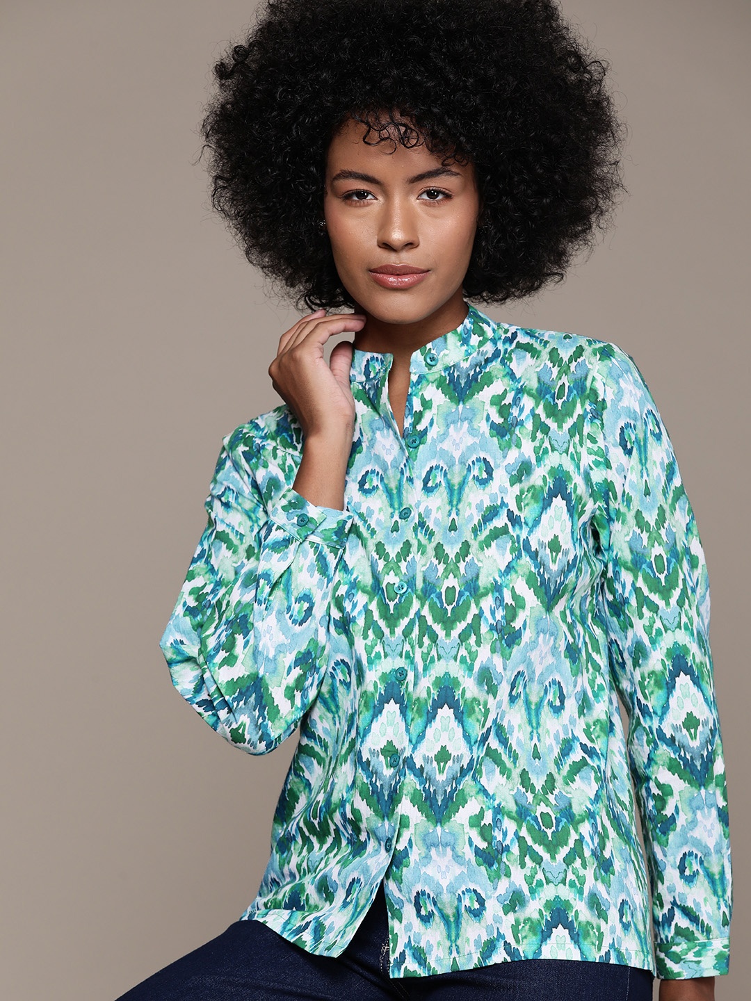 

Roadster Women Abstract Printed Casual Shirt, Multi