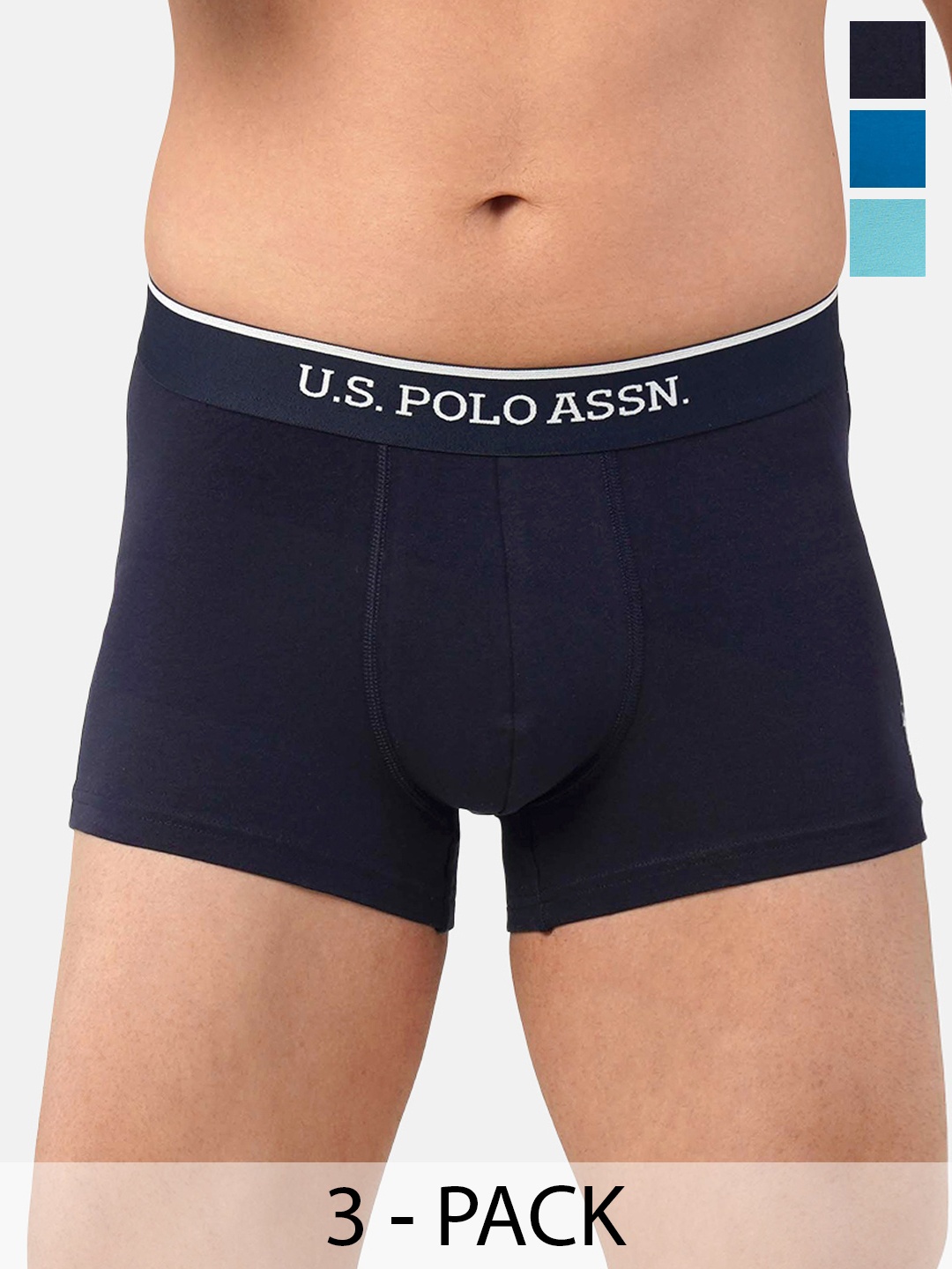 

U.S. Polo Assn. Pack of 3 Trunks 21275912-1-19484916-1, Navy blue