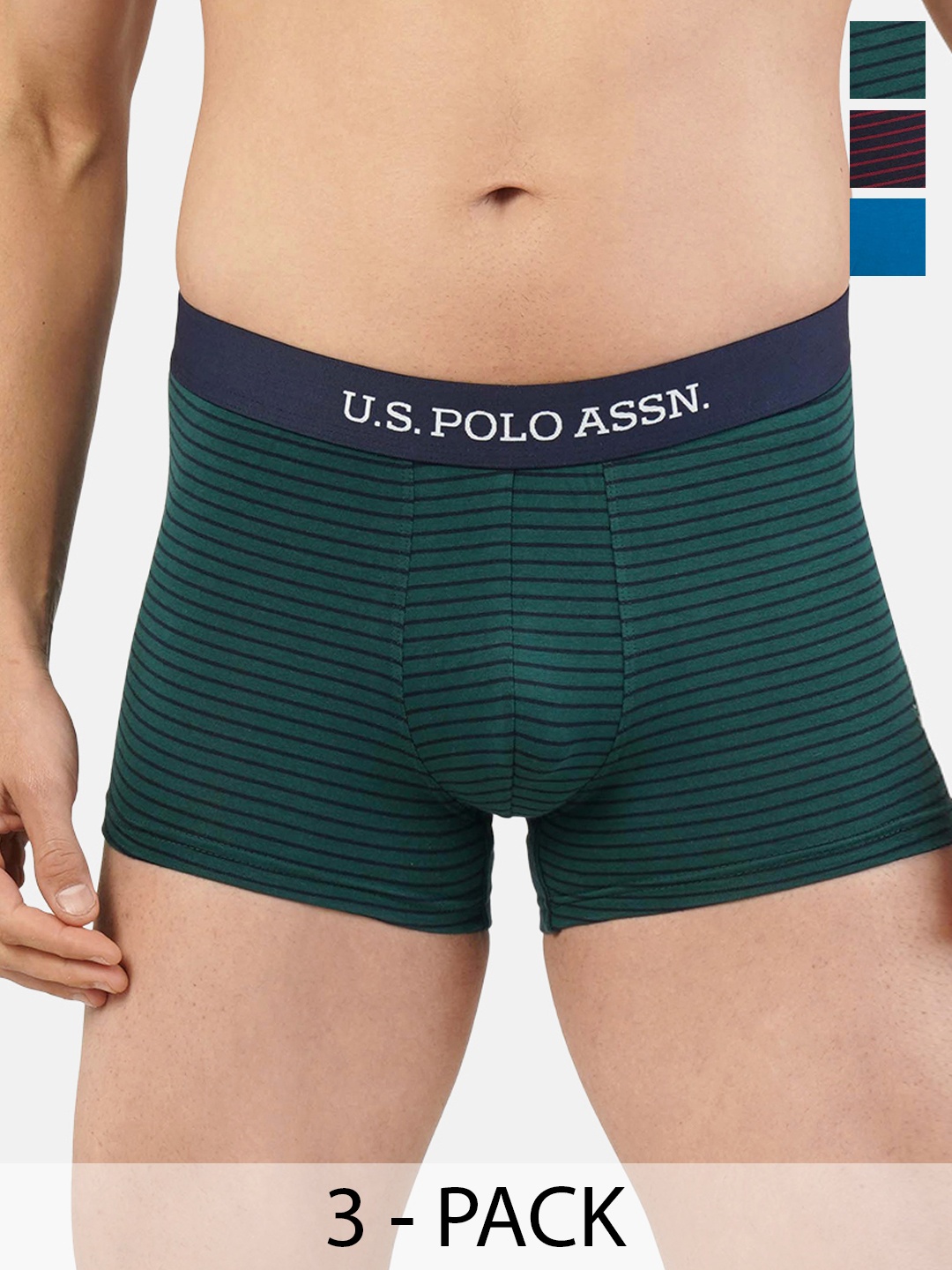 

U.S. Polo Assn. Pack of 3 Trunks 21275916-1-19484916-1, Green