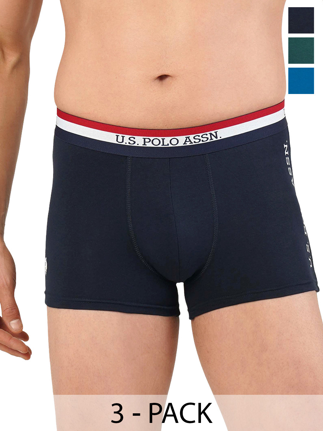 

U.S. Polo Assn. Pack of 3 Trunks 21275936-1-19484916-1, Navy blue