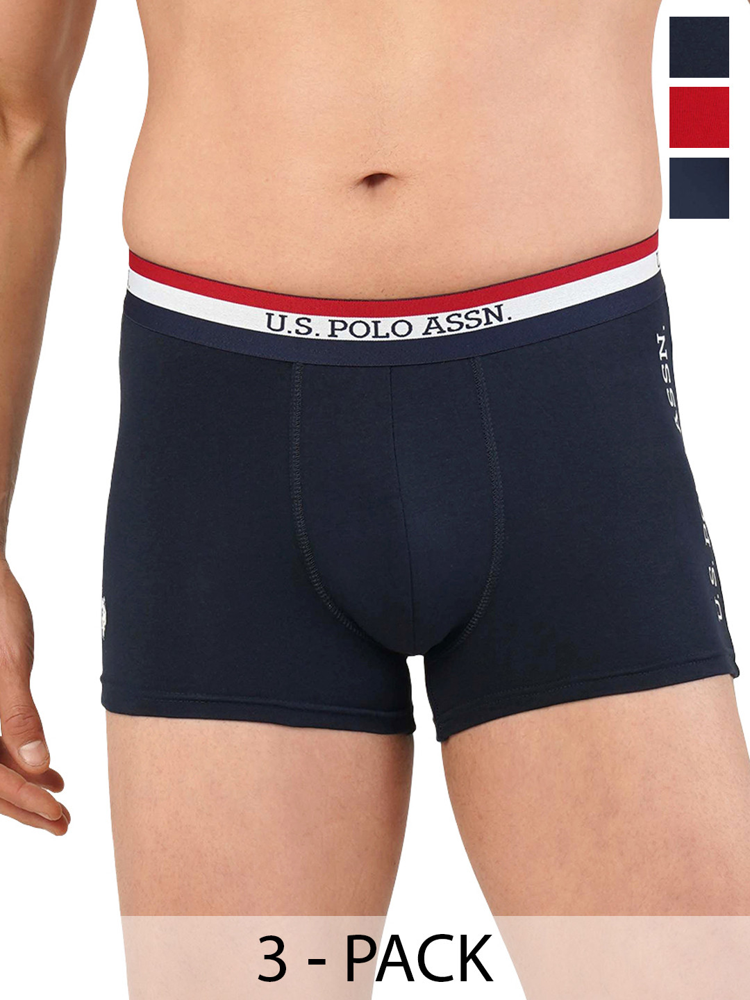 

U.S. Polo Assn. Pack of 3 Trunks 21275920-1-19484918-1, Navy blue