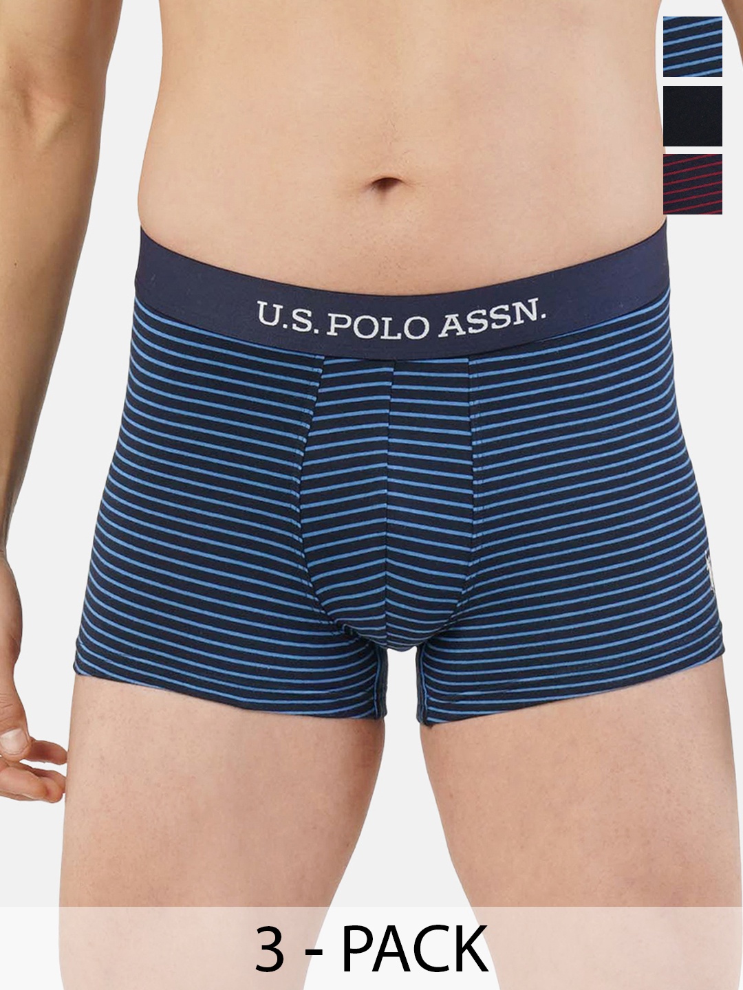 

U.S. Polo Assn. Pack of 3 Trunks 21275938-1-19484920-1, Navy blue