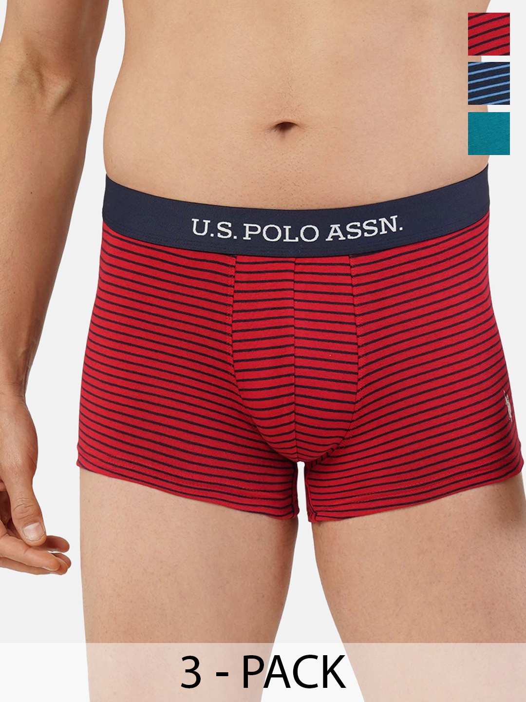 

U.S. Polo Assn. Pack of 3 Trunks 21275922-1-19484926-1, Red