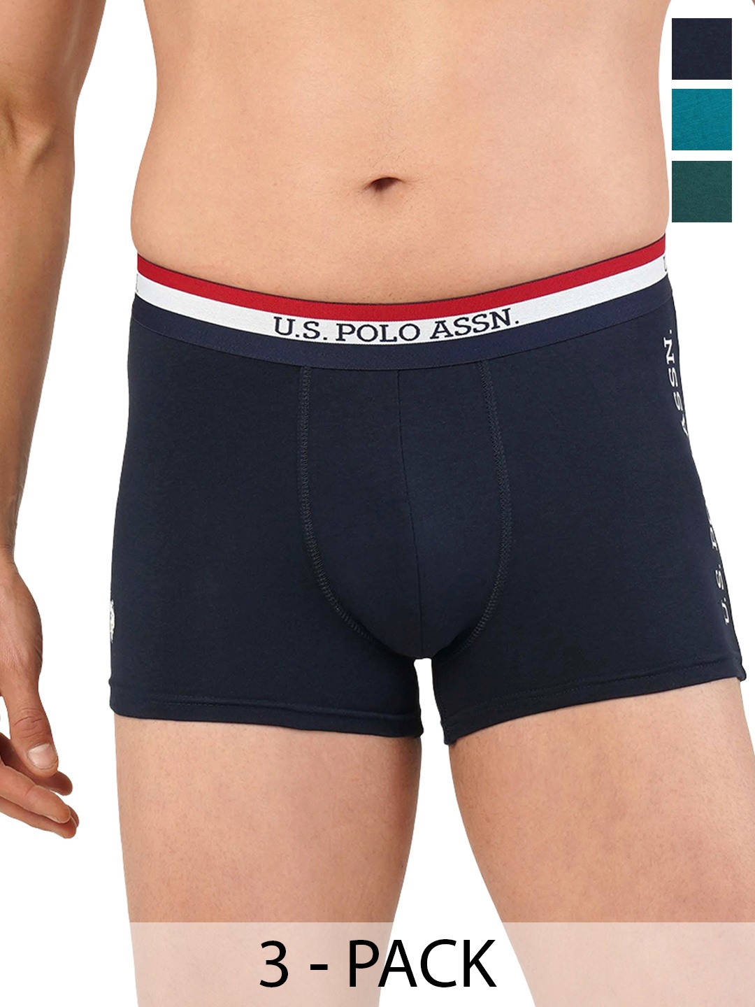 

U.S. Polo Assn. Pack of 3 Cotton Trunks 19484926-1-21275936-1, Navy blue