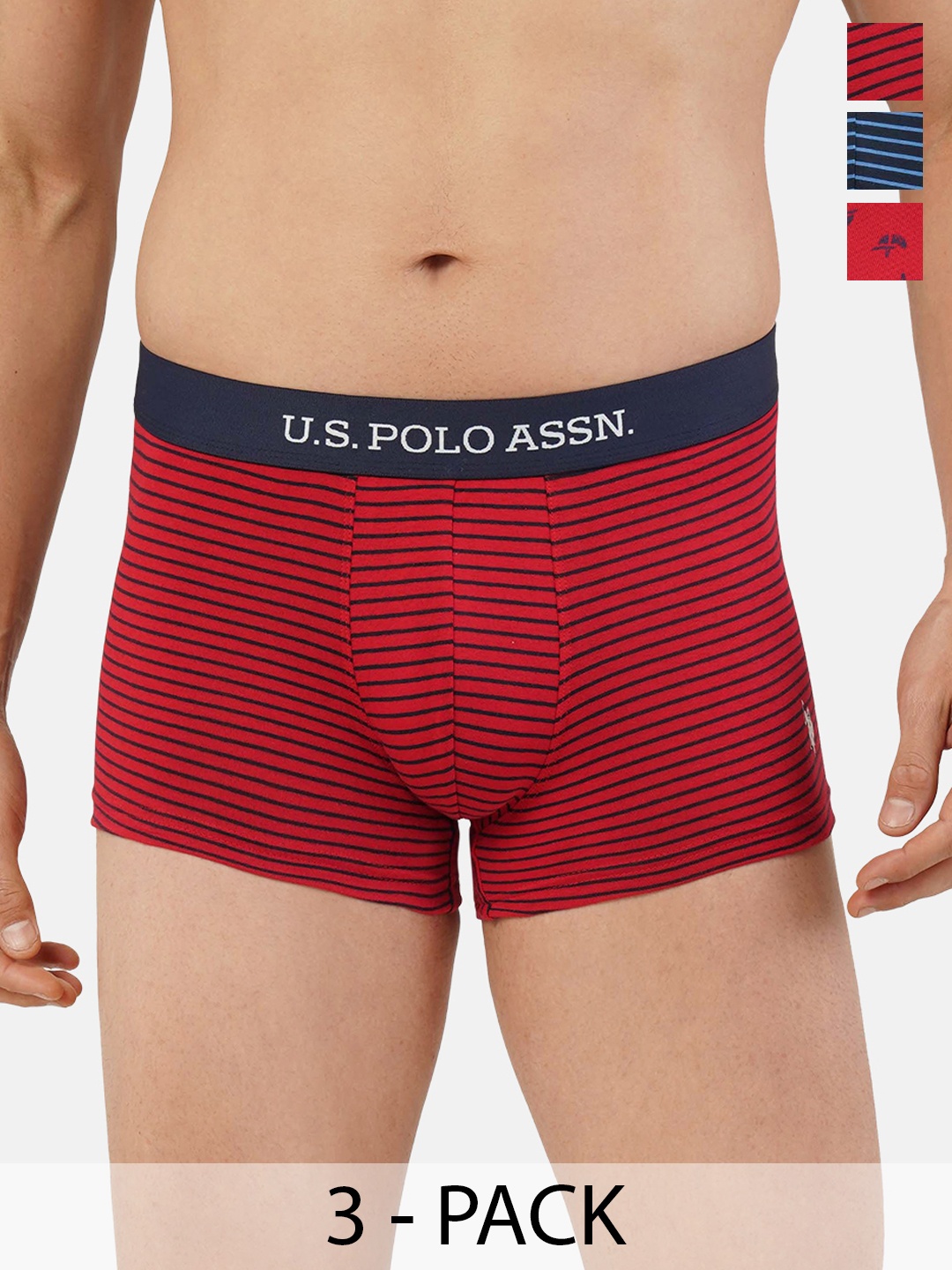 

U.S. Polo Assn. Pack of 3 Trunks 20416328-1-21275922-1, Red