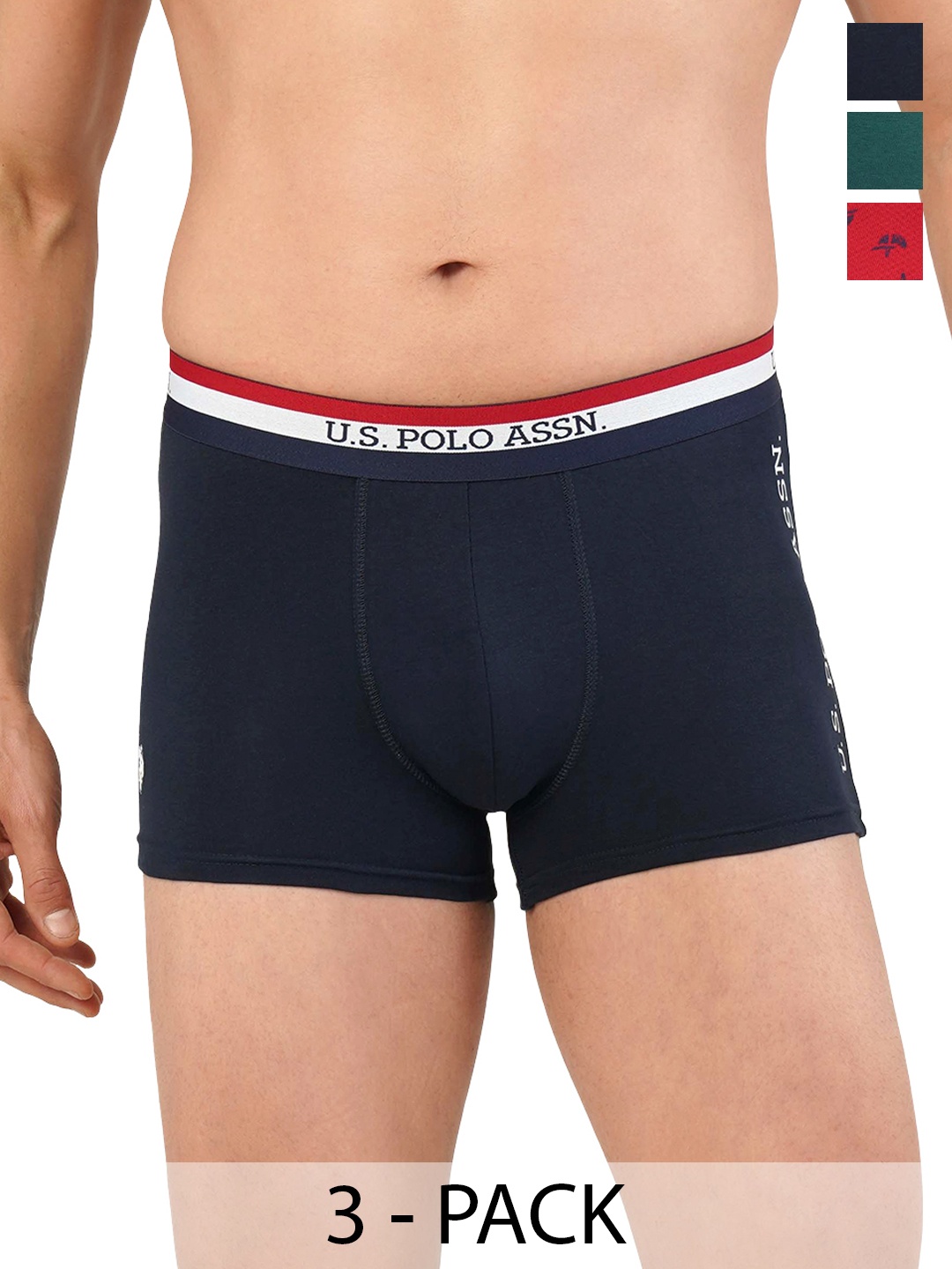 

U.S. Polo Assn. Pack of 3 Trunks 21275936-1-20416328-1, Navy blue