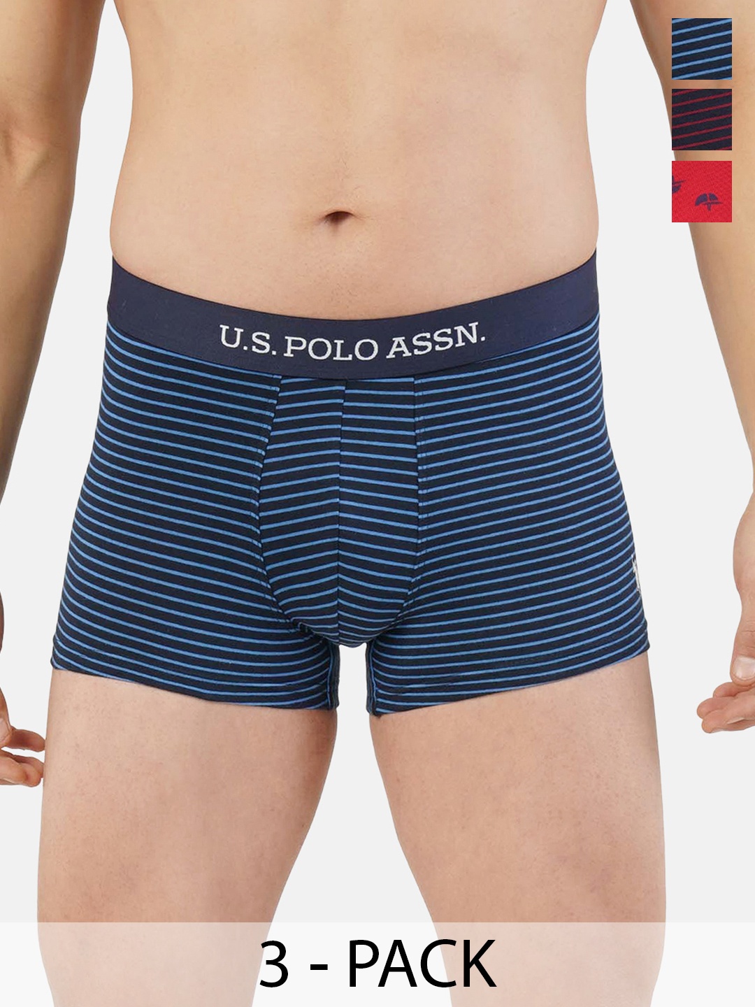 

U.S. Polo Assn. Pack of 3 Trunks 21275938-1-20416328-1, Navy blue