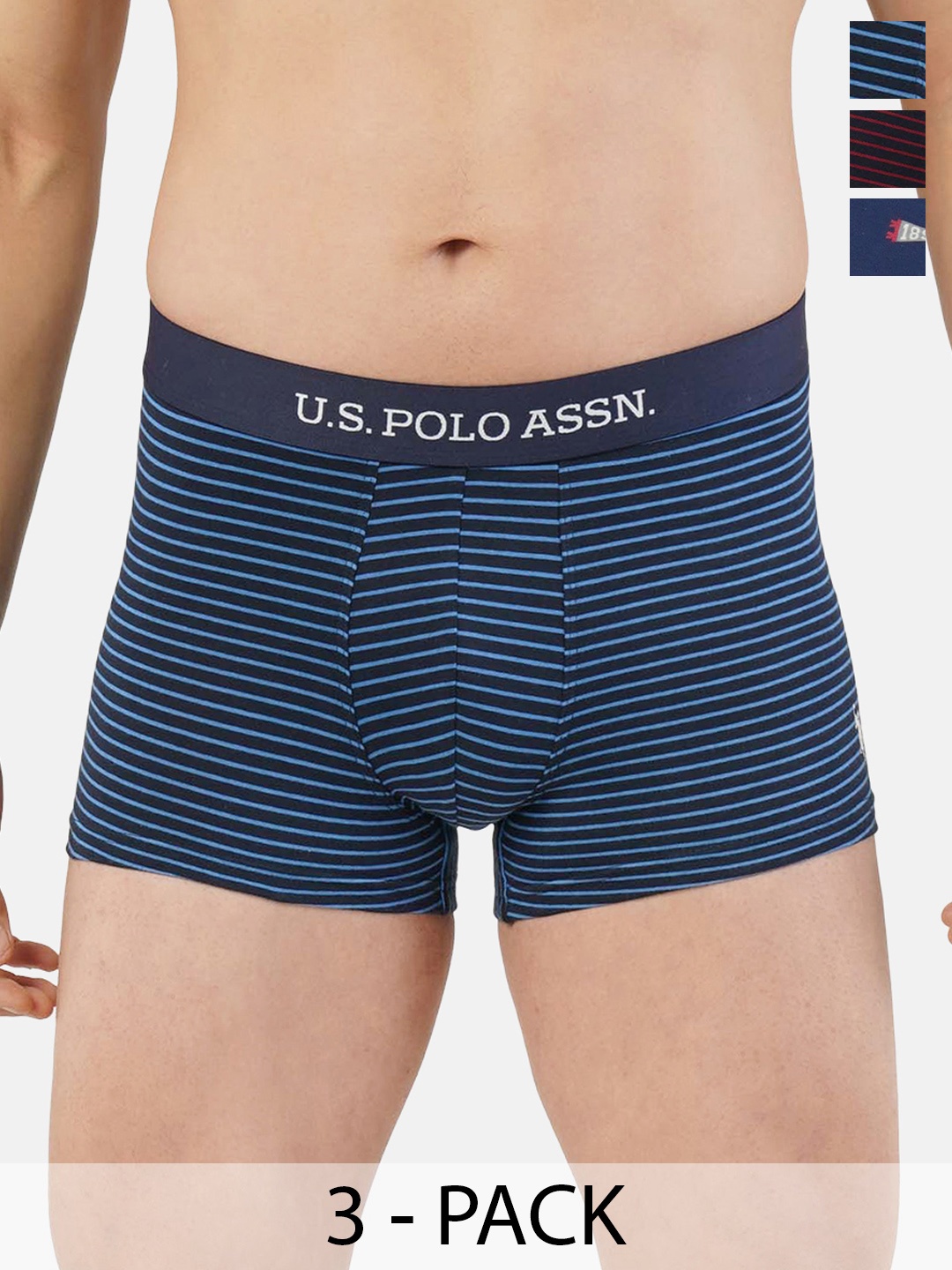 

U.S. Polo Assn. Pack of 3 Trunks 21275938-1-20416330-1, Navy blue