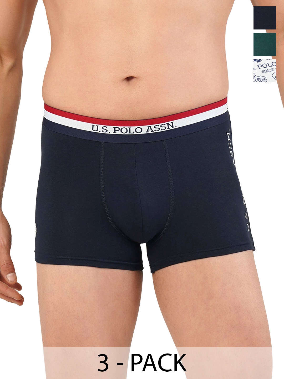 

U.S. Polo Assn. Pack of 3 Trunks 20416334-1-21275936-1, Navy blue