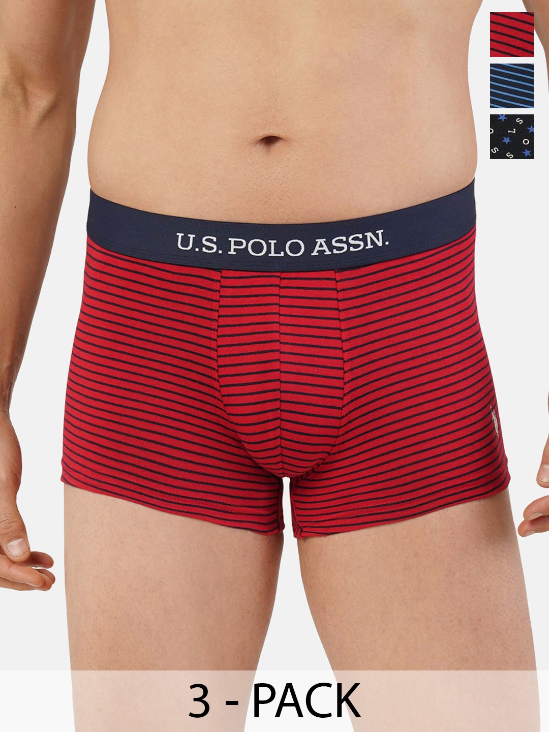 

U.S. Polo Assn. Pack of 3 Trunks 20416336-1-21275922-1, Red