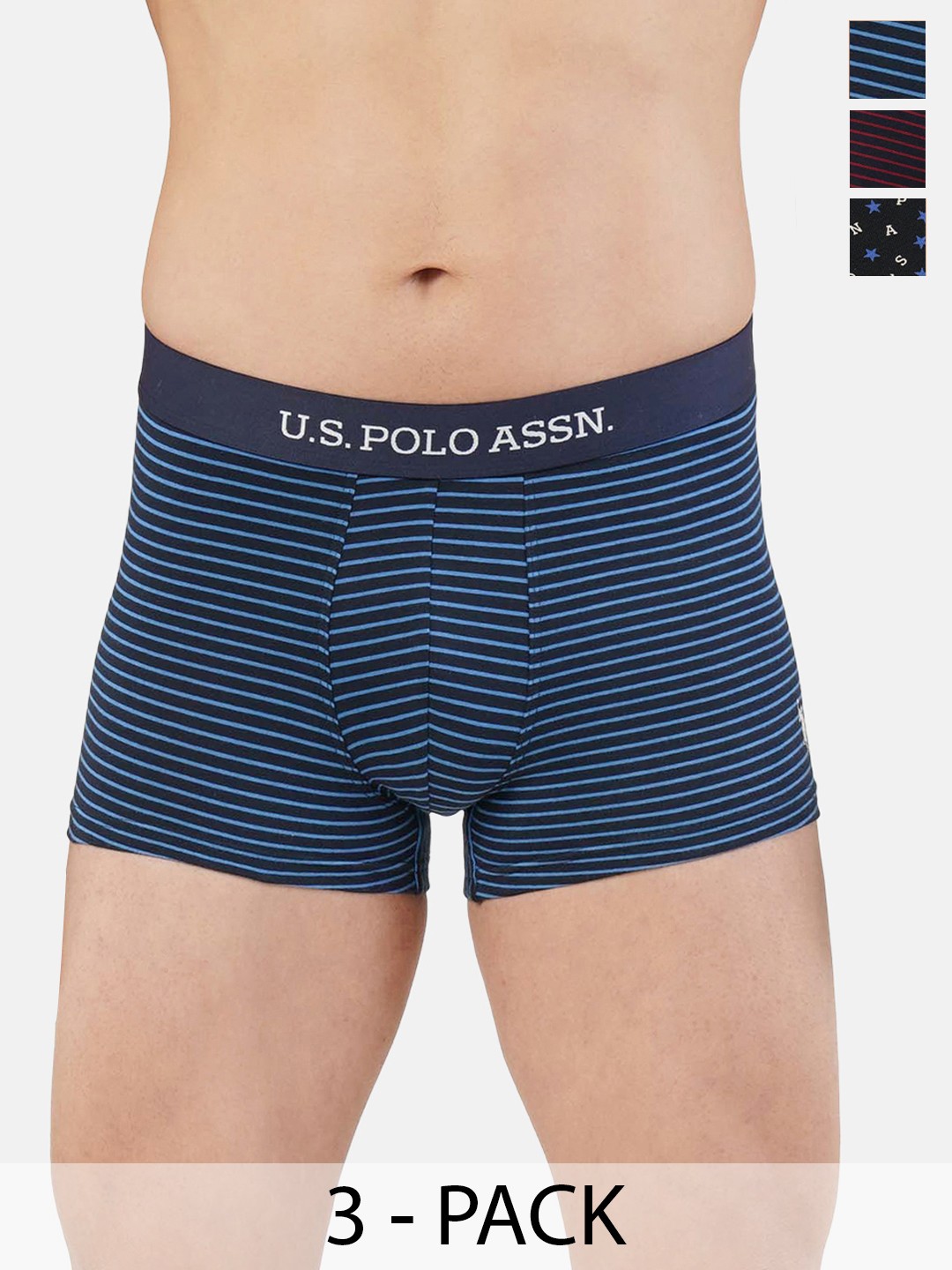 

U.S. Polo Assn. Pack of 3 Trunks 21275938-1-20416336-1, Navy blue