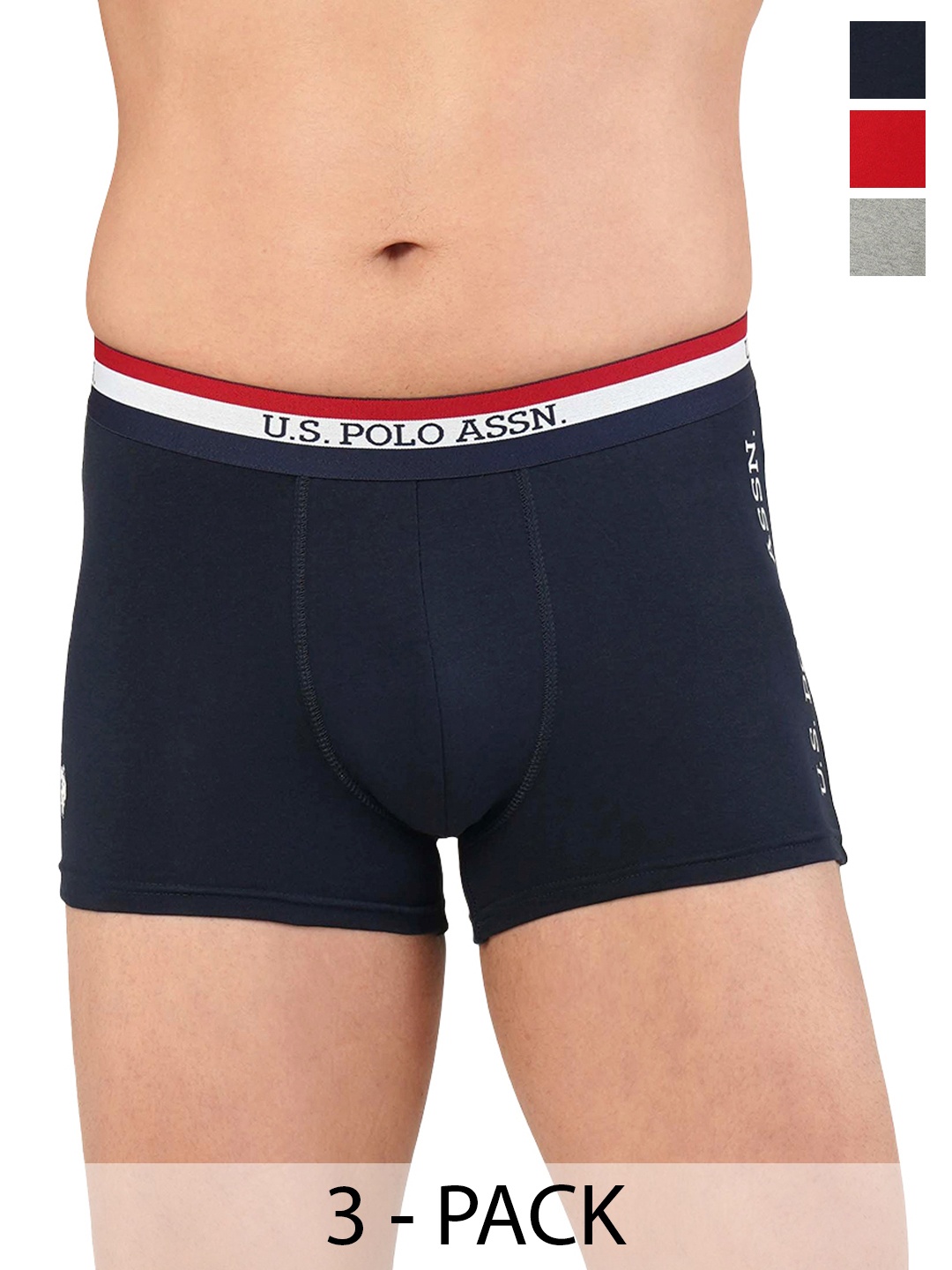 

U.S. Polo Assn. Pack of 3 Trunks 20649930-1-21275920-1, Navy blue