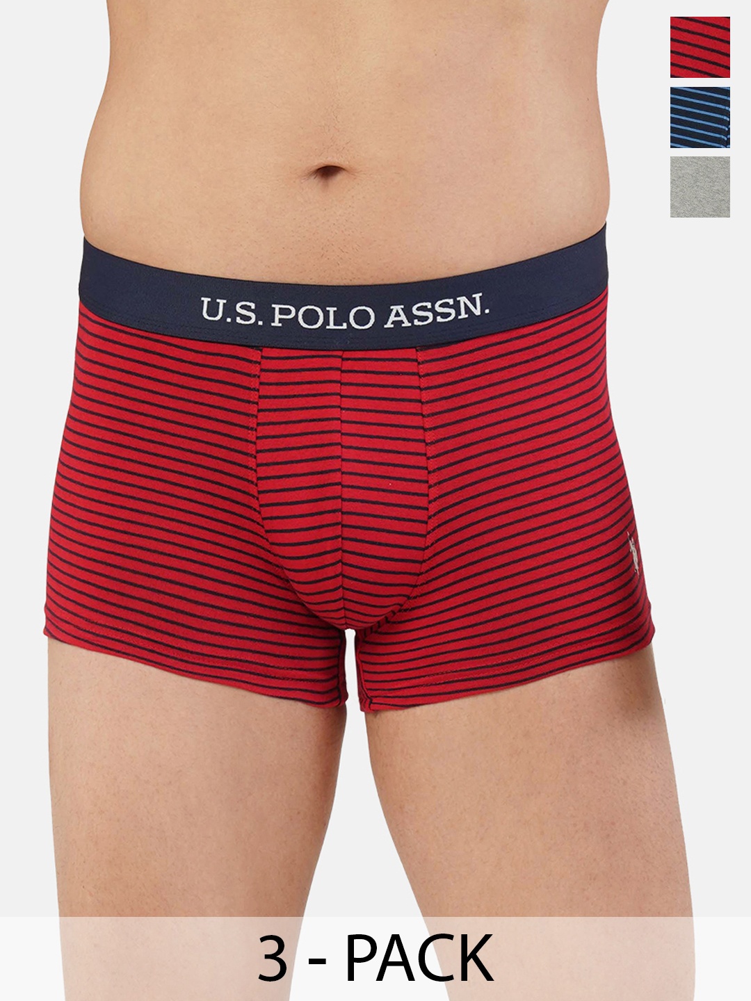 

U.S. Polo Assn. Pack of 3 Trunks 20649930-1-21275922-1, Red