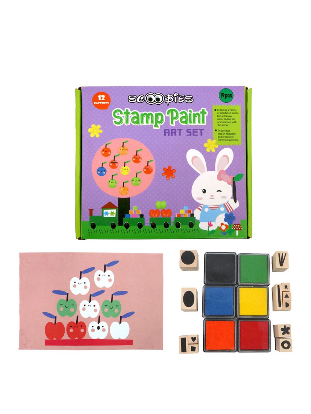 

SCOOBIES Kids Stamp Paint Art Set, Purple