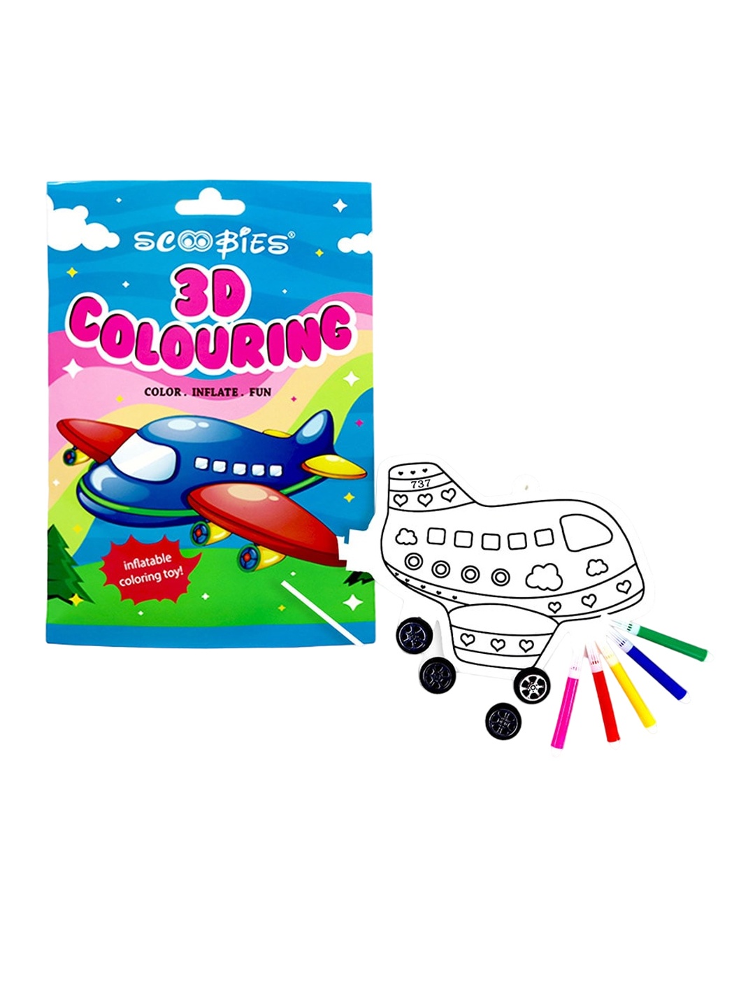 

SCOOBIES Kids Inflatables Plane Craft, White