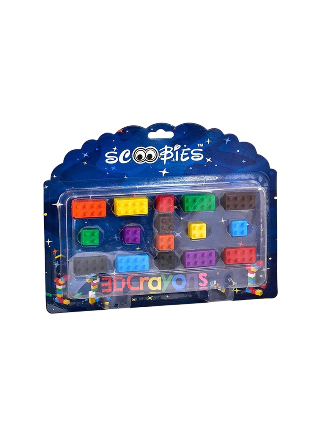 

SCOOBIES Kids 16-Pcs 3D Creative Crayons Series, Red