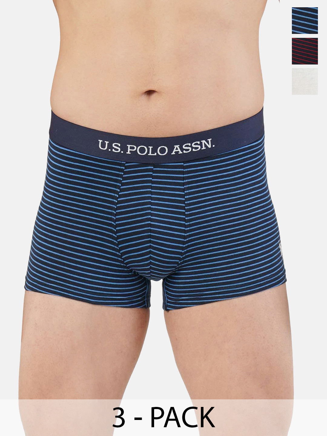 

U.S. Polo Assn. Pack of 3 Trunks 21275908-1-21275938-1, Navy blue