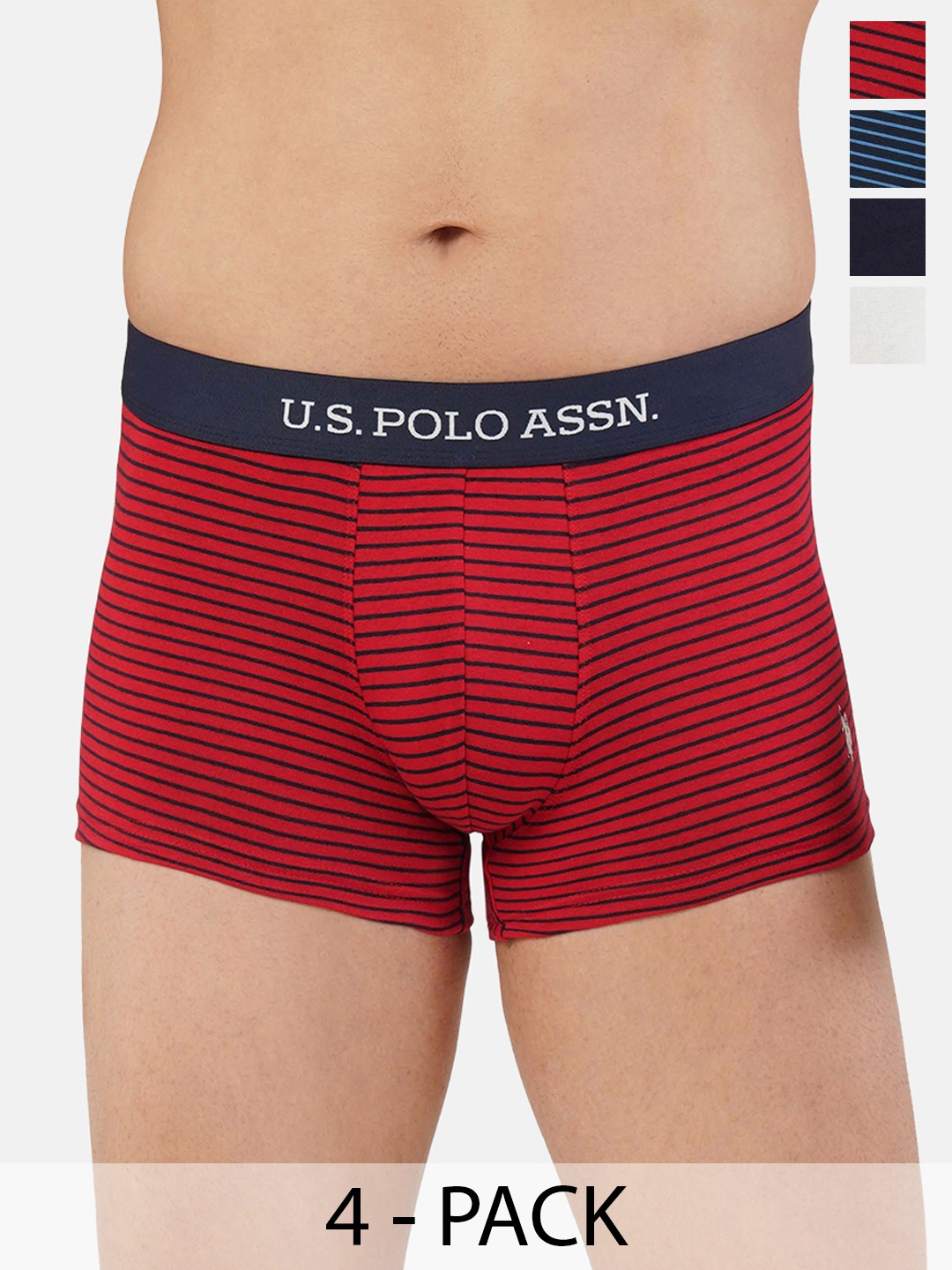 

U.S. Polo Assn. Pack of 4 Trunks 21275922-1-21275914-1, Red