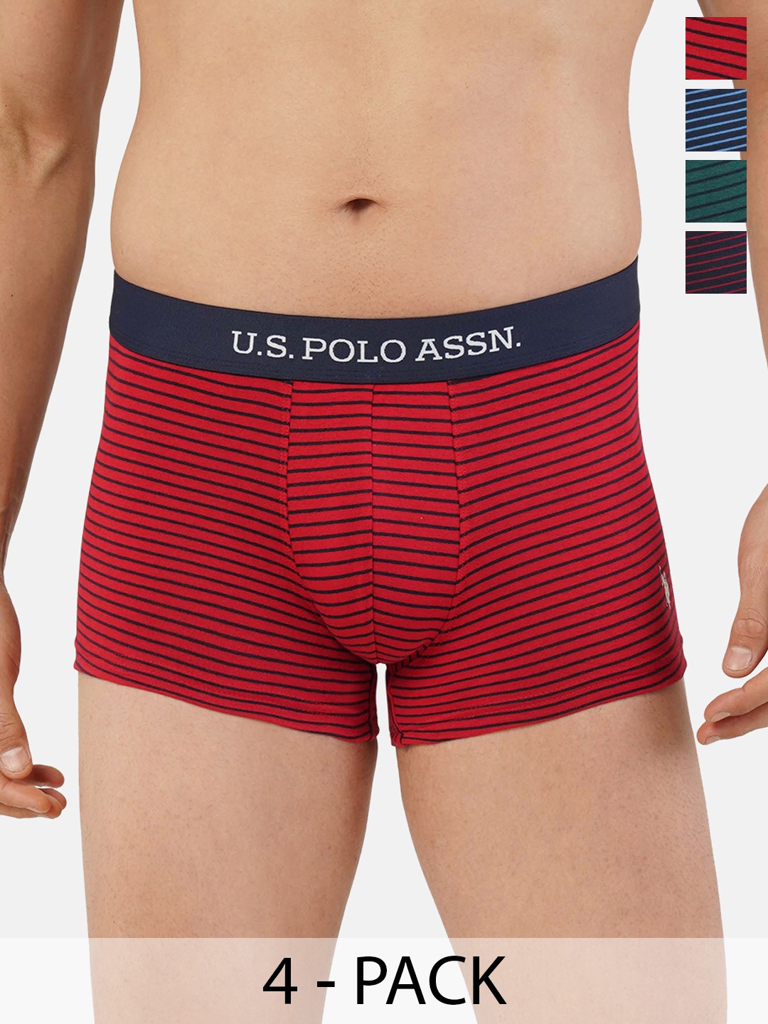 

U.S. Polo Assn. Pack of 4 Trunks 21275922-1-21275916-1, Red