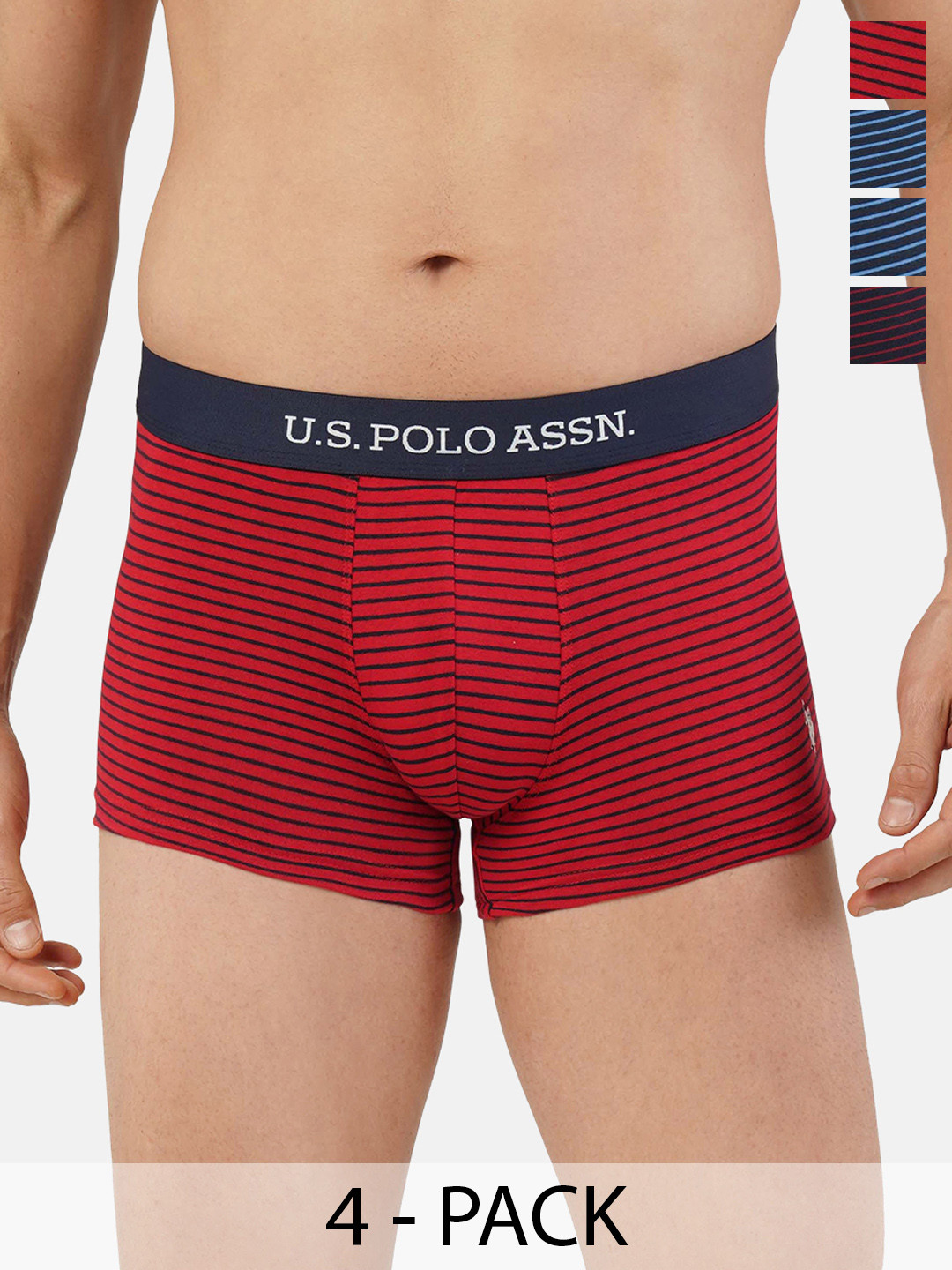 

U.S. Polo Assn. Pack of 4 Trunks 21275922-1-21275938-1, Red