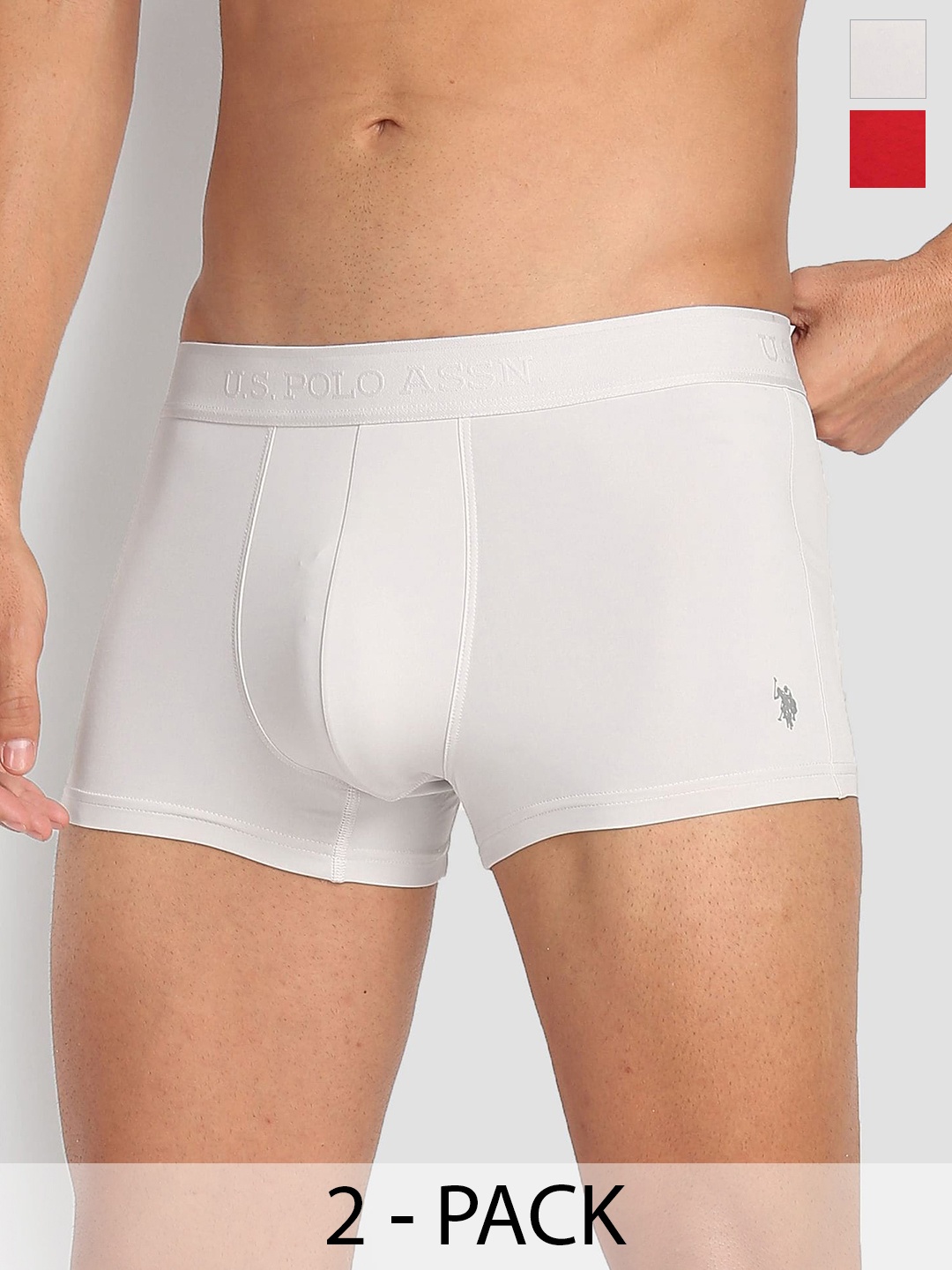 

U.S. Polo Assn. Pack Of 2 Outer Elastic Trunk 23011964-1-21275946-1, White